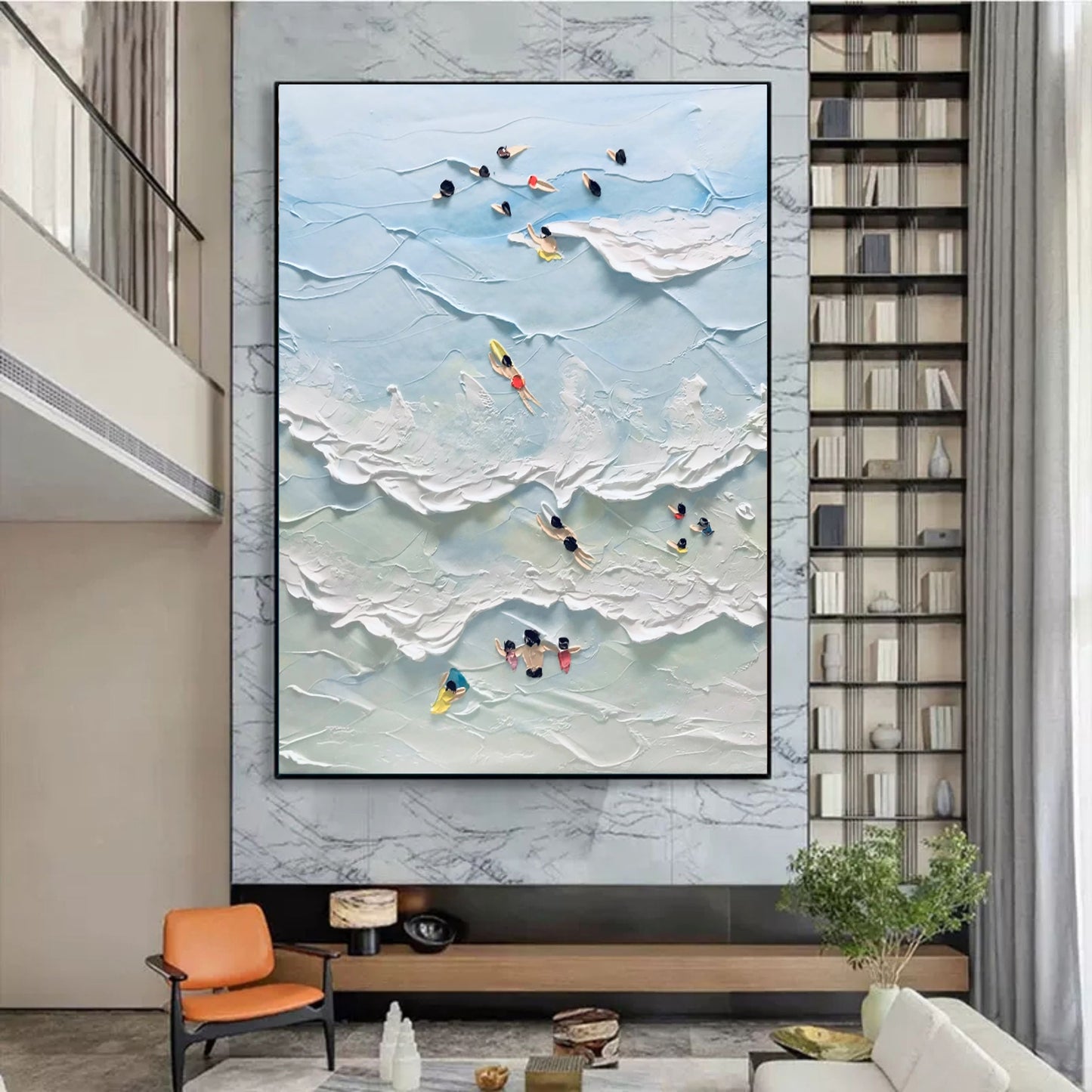 Texture Summer Swimming Painting TA#044