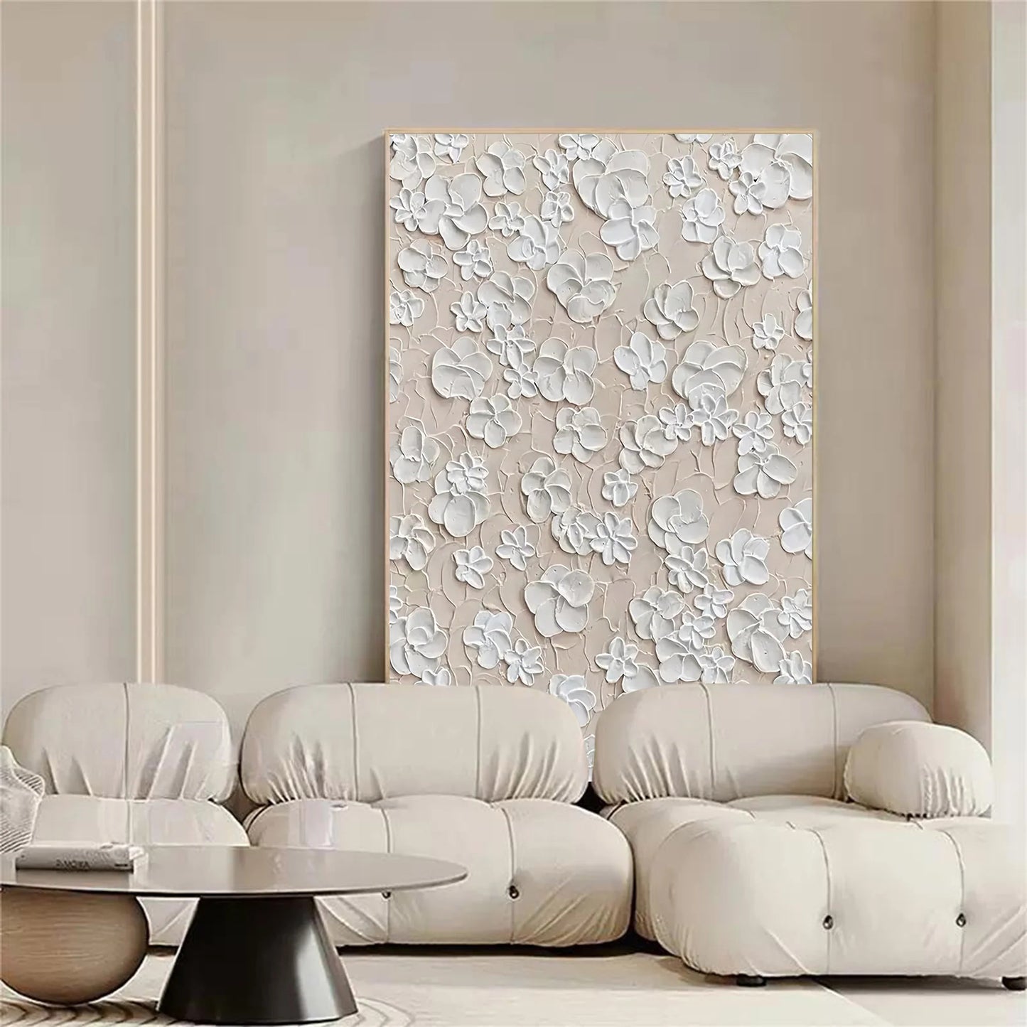 Wabi-Sabi Painting White Flower TA#029