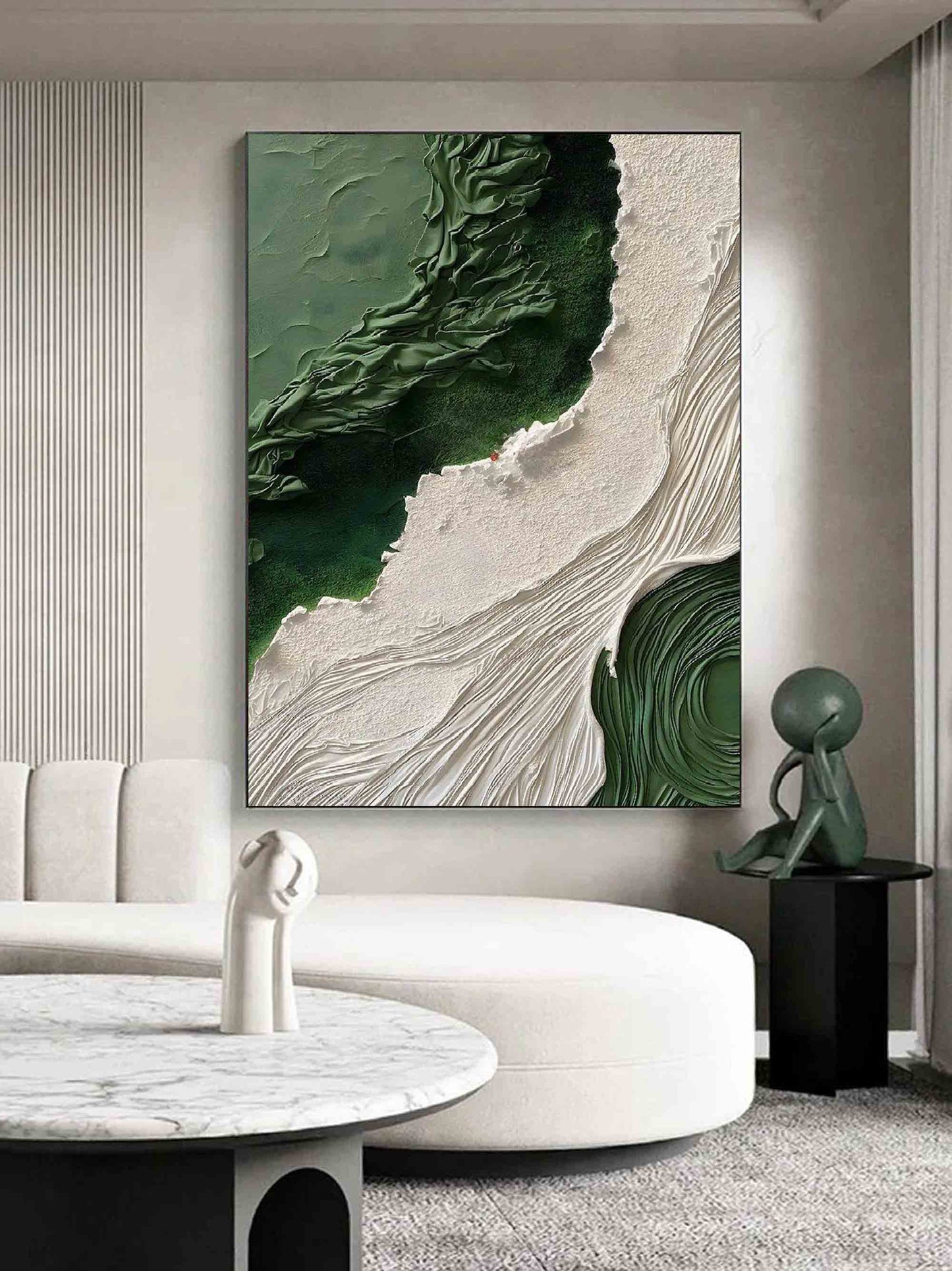 Wabi-Sabi Green Painting TA#031