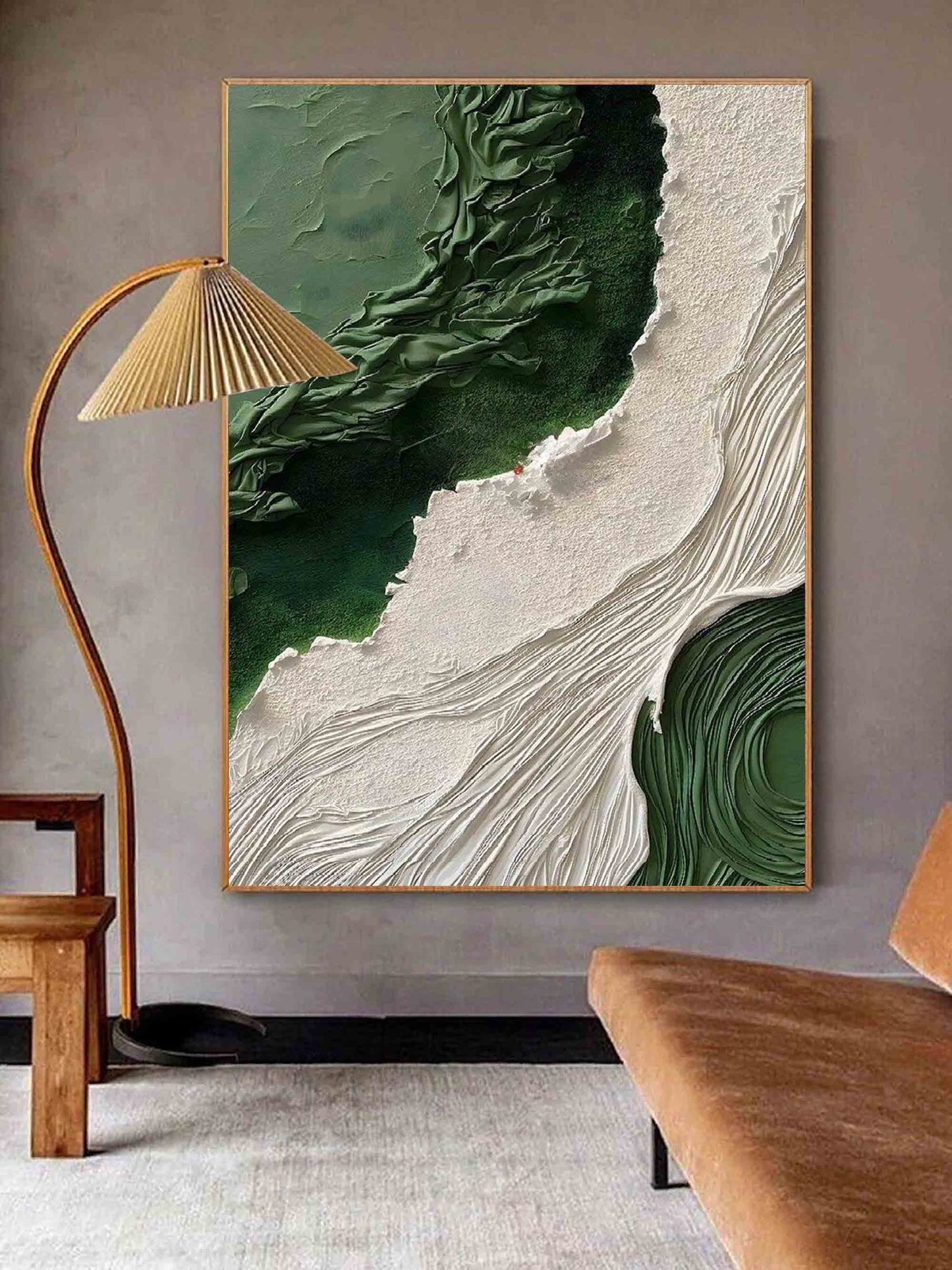 Wabi-Sabi Green Painting TA#031