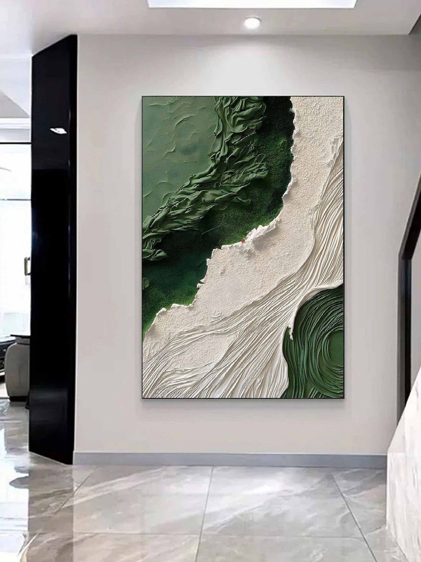 Wabi-Sabi Green Painting TA#031