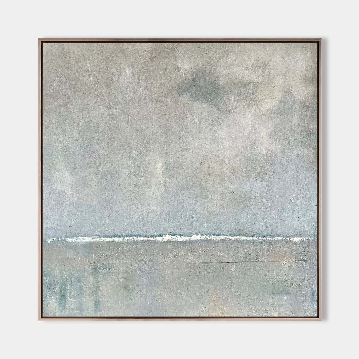 Minimalist Grey Blue Painting CM#113