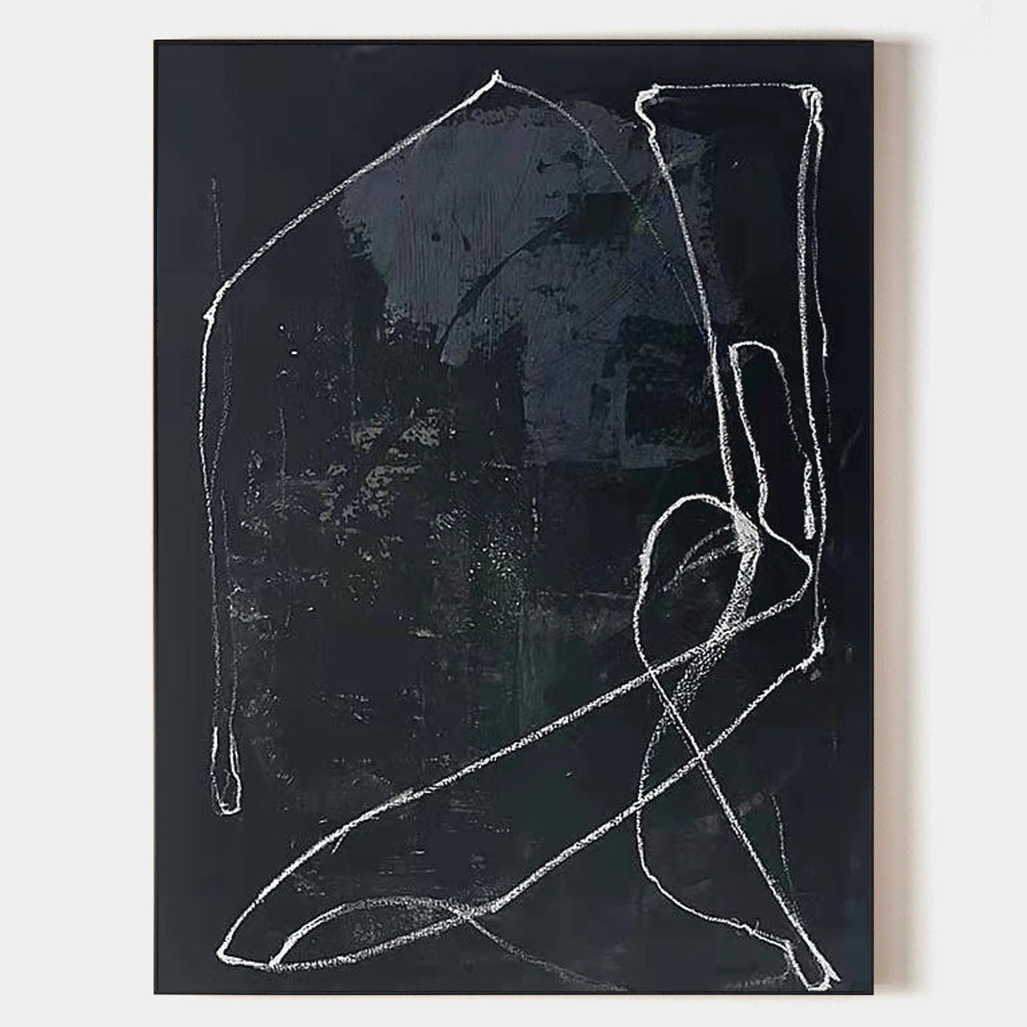 Minimalist Black Line Painting CM#117