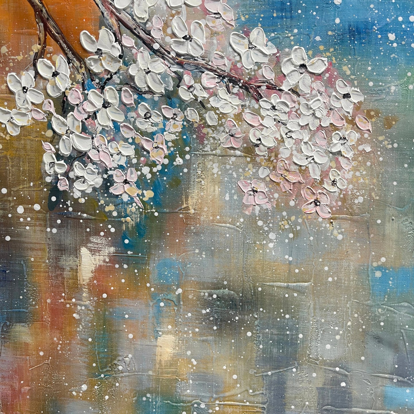 Texture Flower Tree Painting TA#052