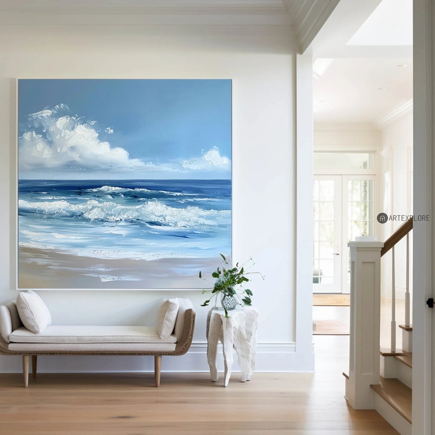 Minimalist Blue Ocean Painting CM#132