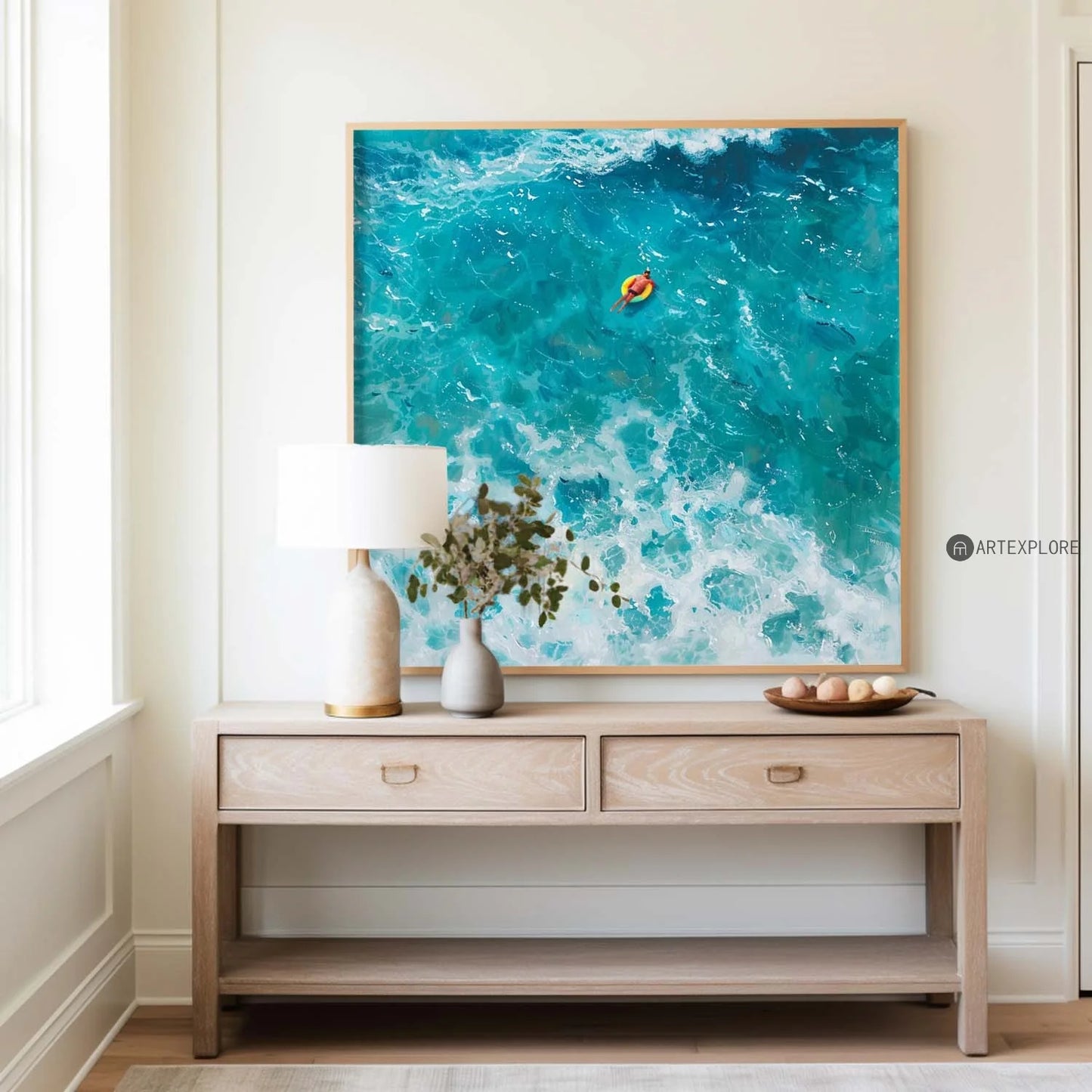 Minimalist Blue Ocean Painting CM#133