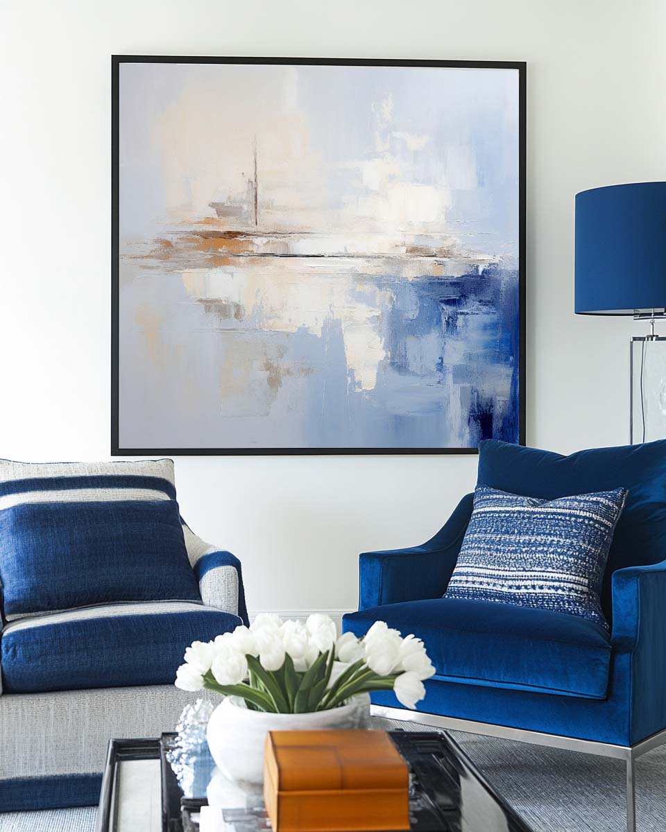 Minimalist Blue Painting CM#119
