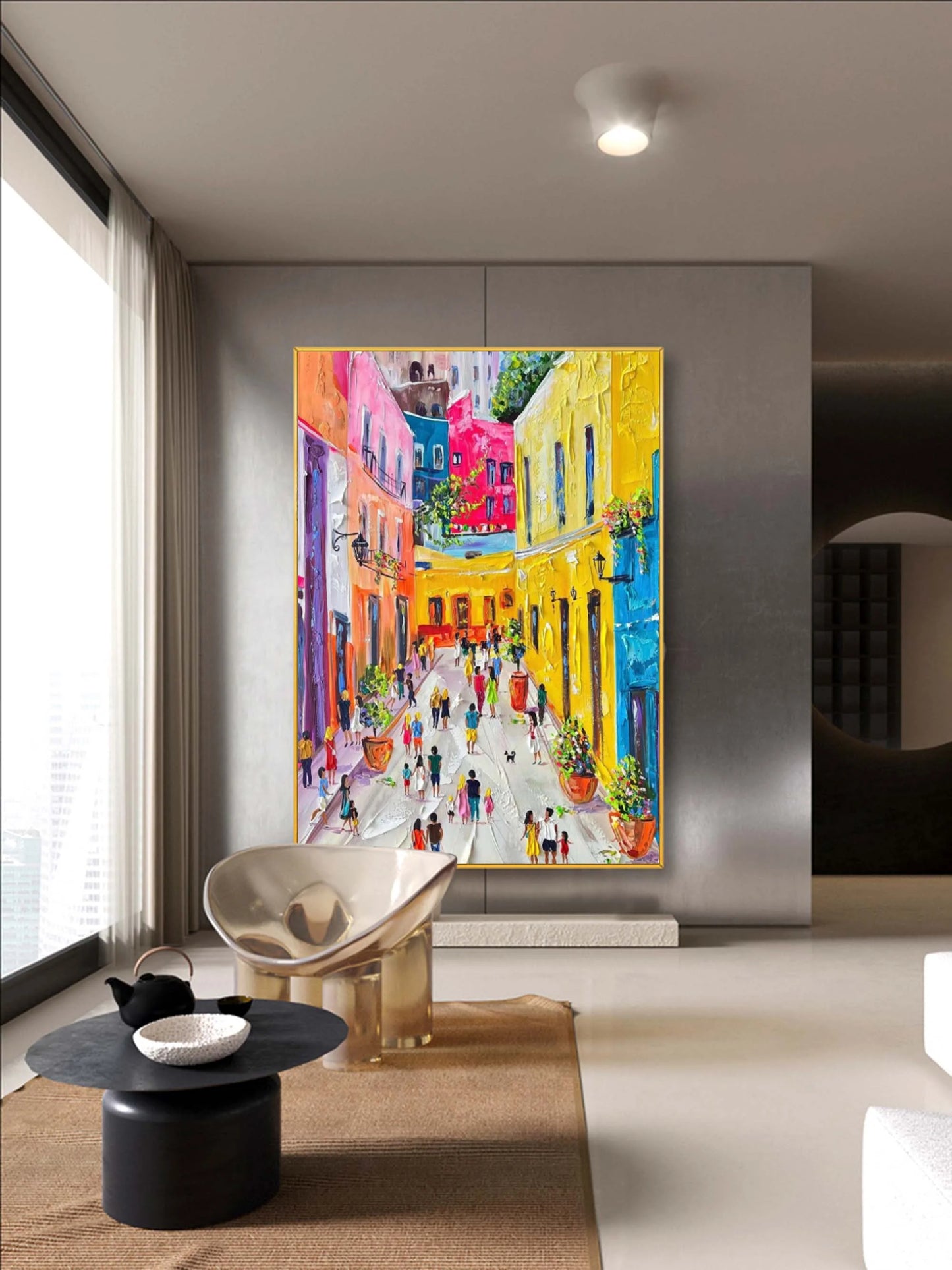 Colorful City Landscape Painting CA#075