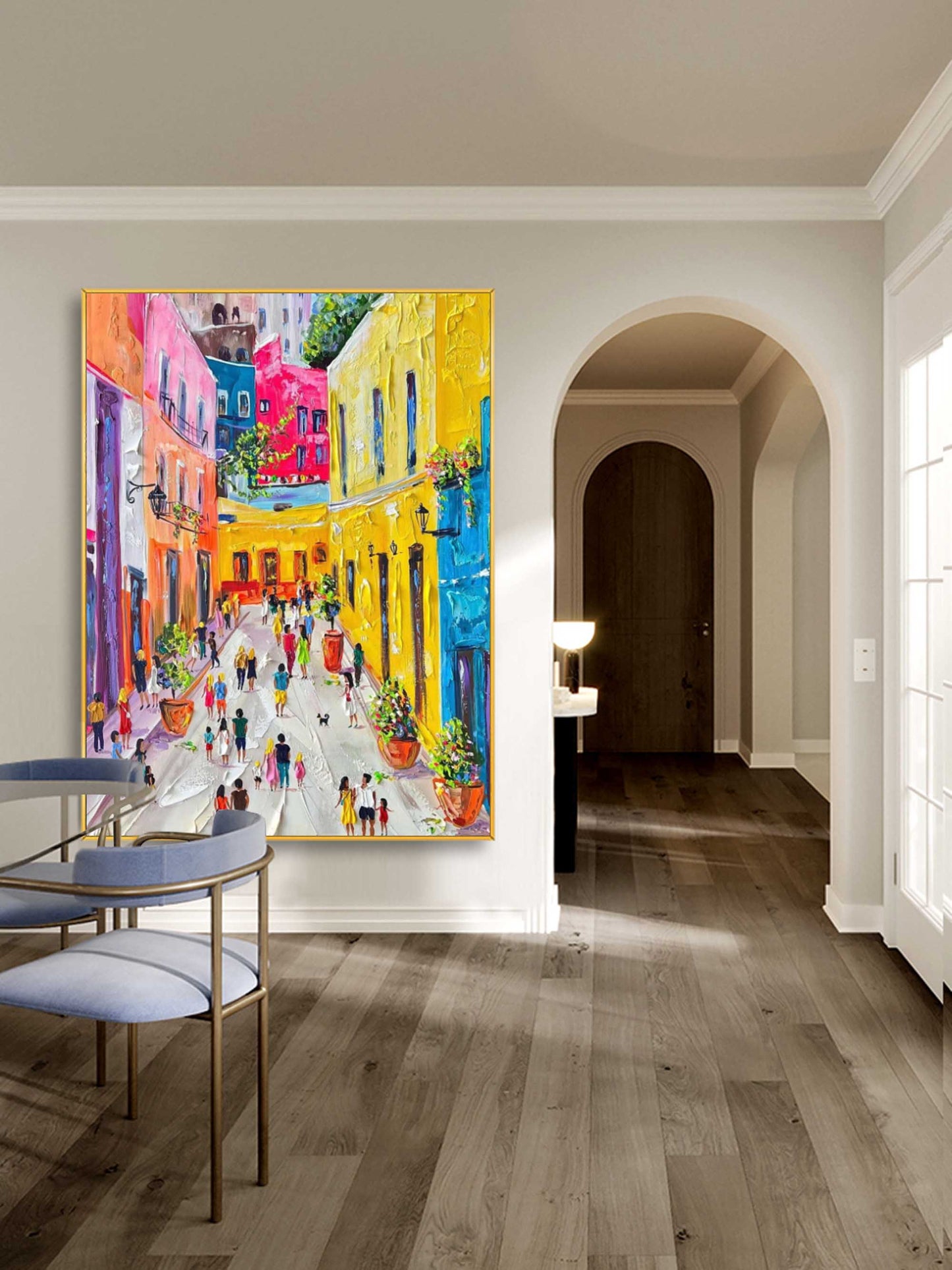 Colorful City Landscape Painting CA#075