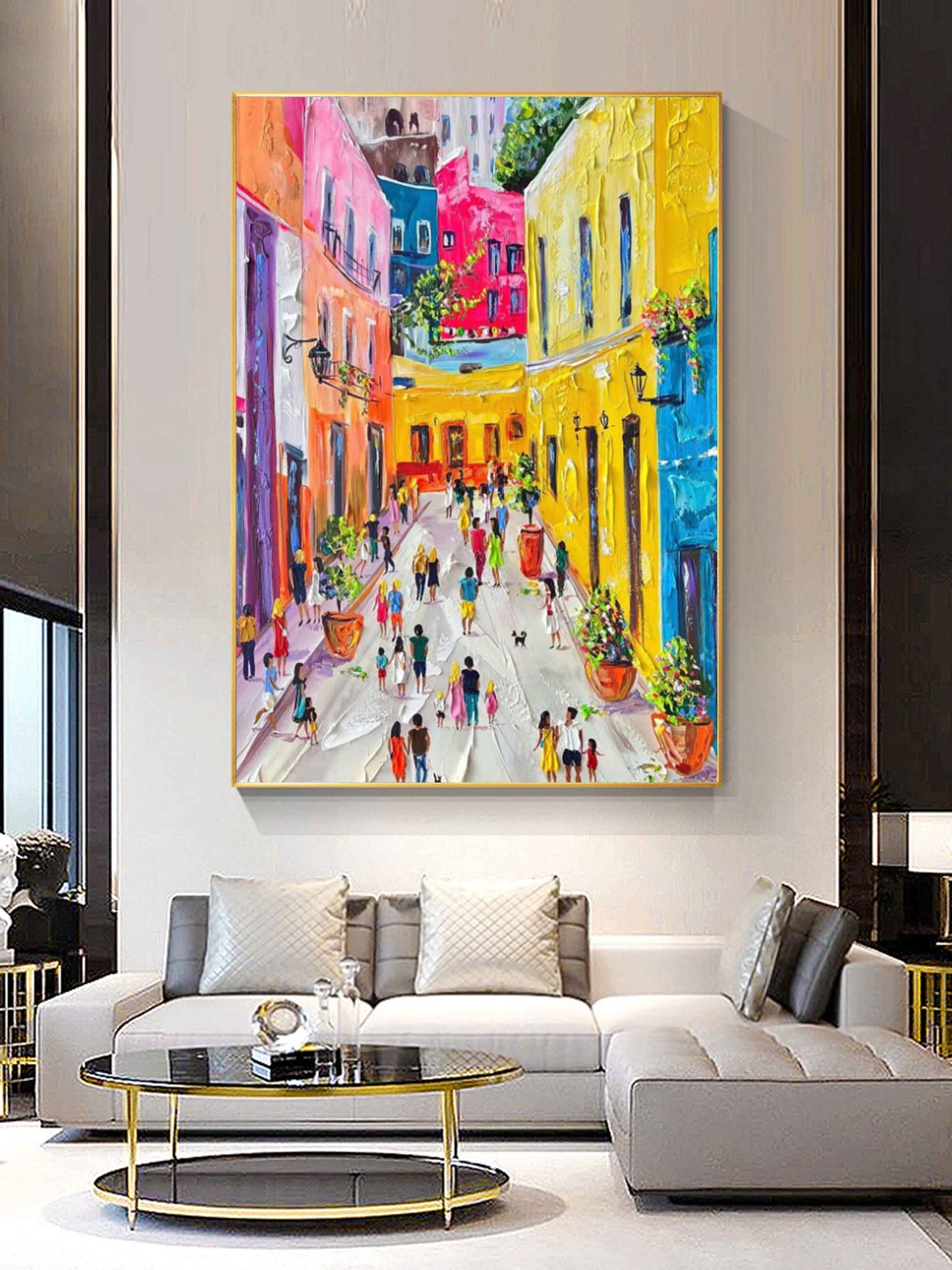 Colorful City Landscape Painting CA#075