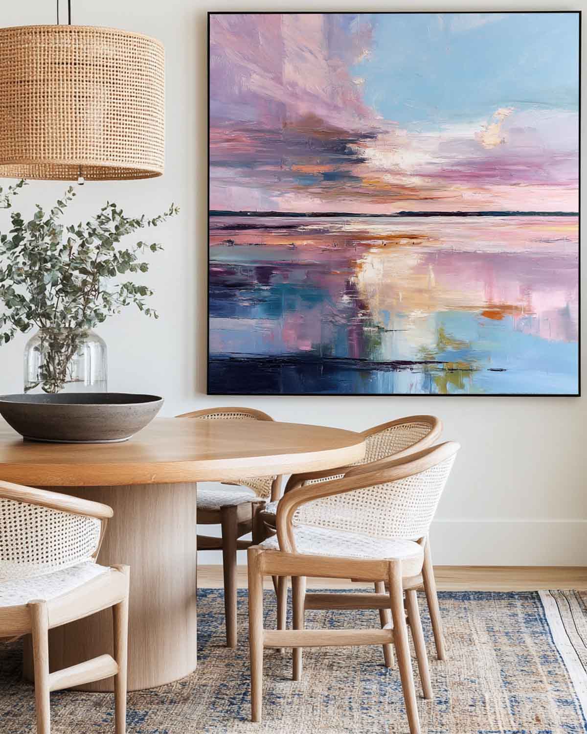 Minimalist Purple Landscape Painting CM#153