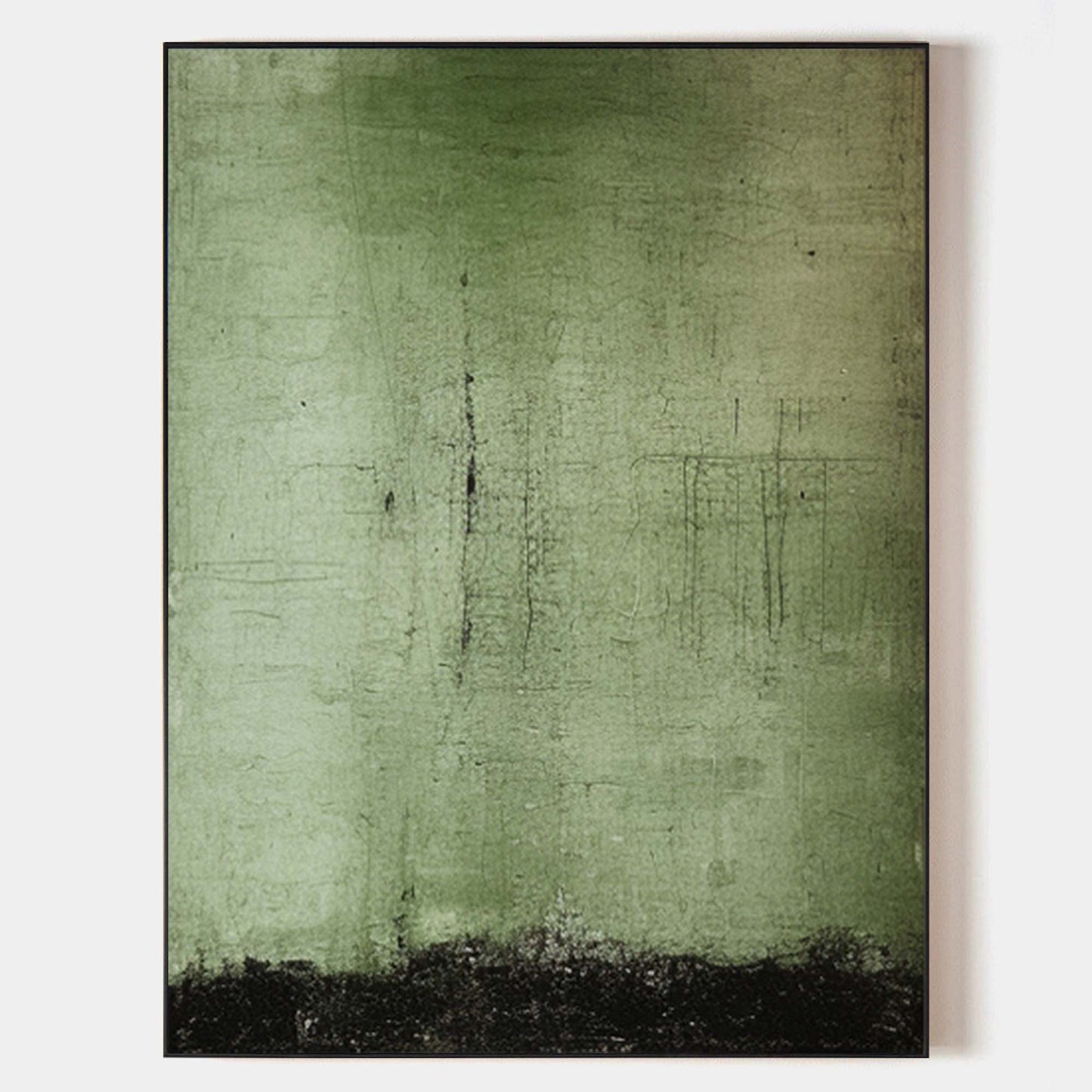 Minimalist Green Toned Painting CM#121