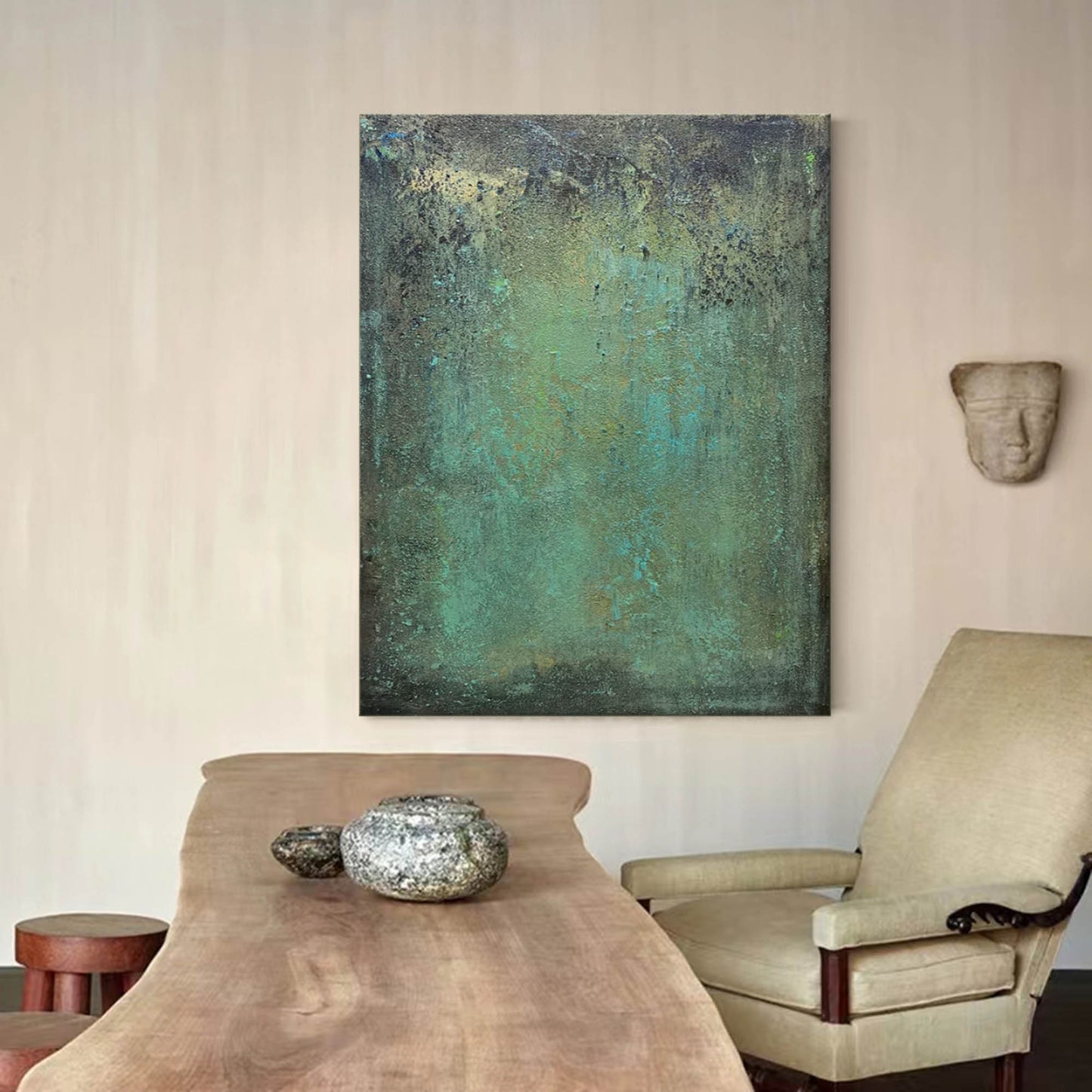Wabi-Sabi Painting Green WS#023