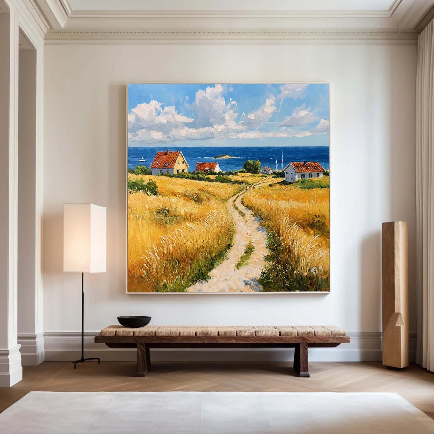 Minimalist Autumn Landscape Painting CM#146