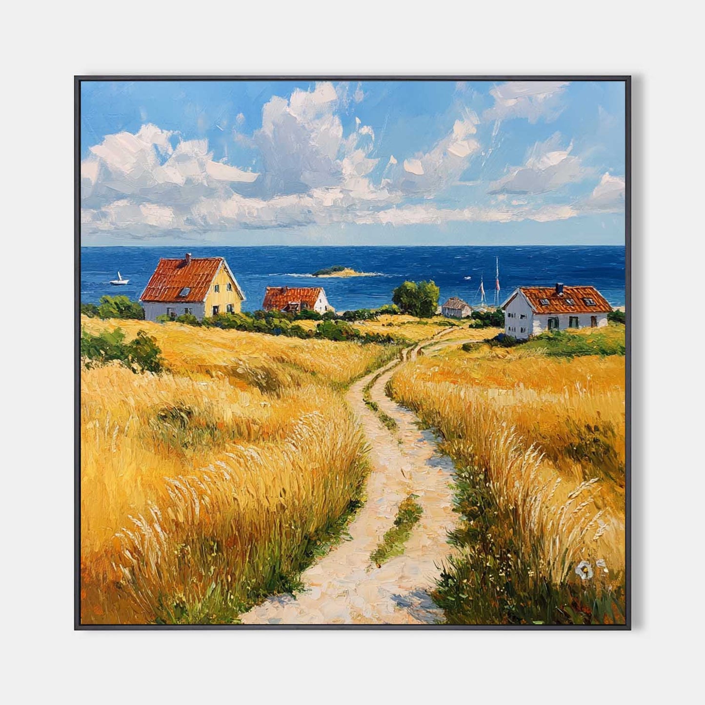 Minimalist Autumn Landscape Painting CM#146