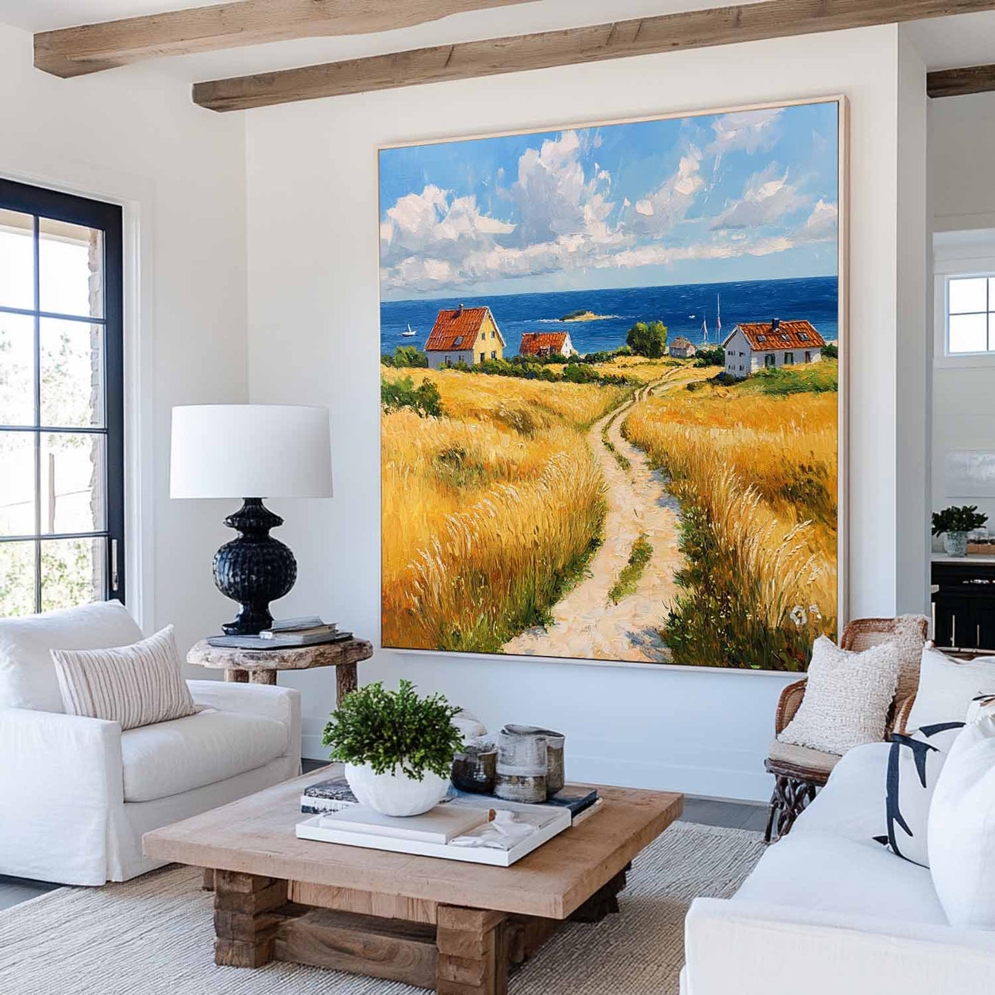 Minimalist Autumn Landscape Painting CM#146