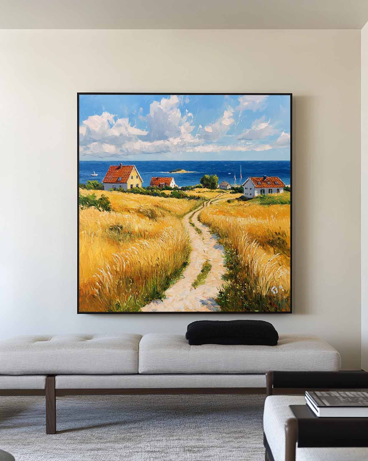 Minimalist Autumn Landscape Painting CM#146