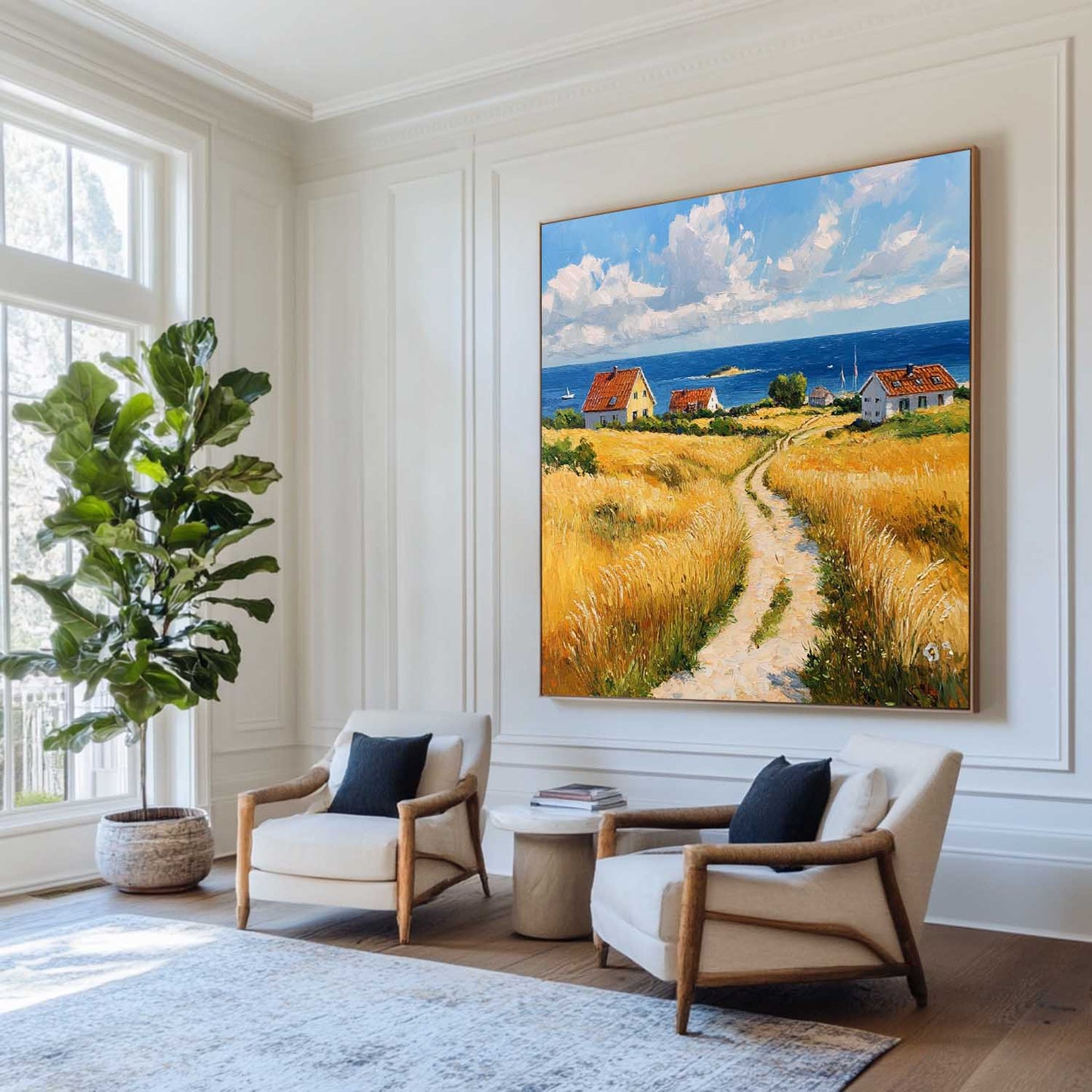 Minimalist Autumn Landscape Painting CM#146