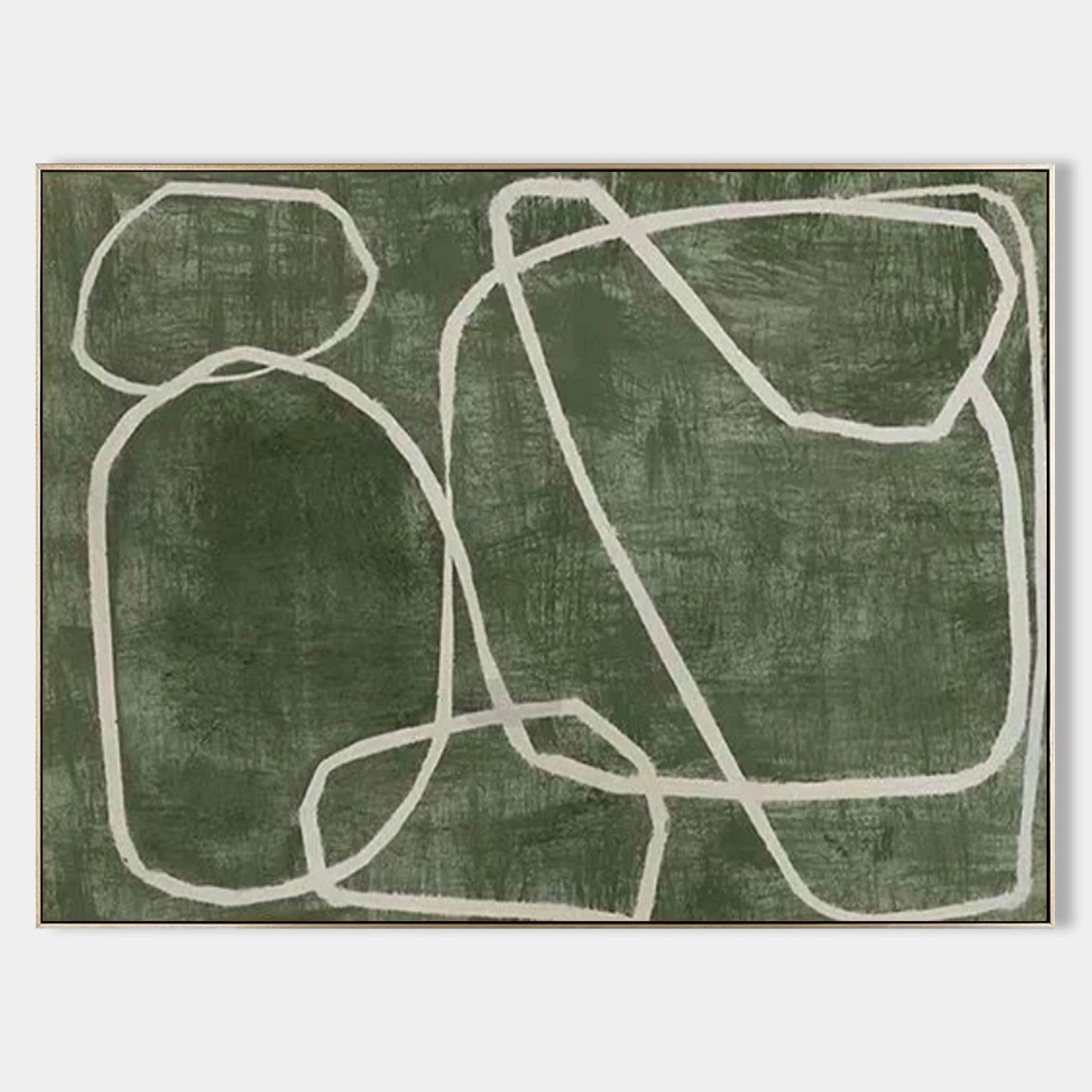 Wabi-Sabi Painting geometric Green WS#025
