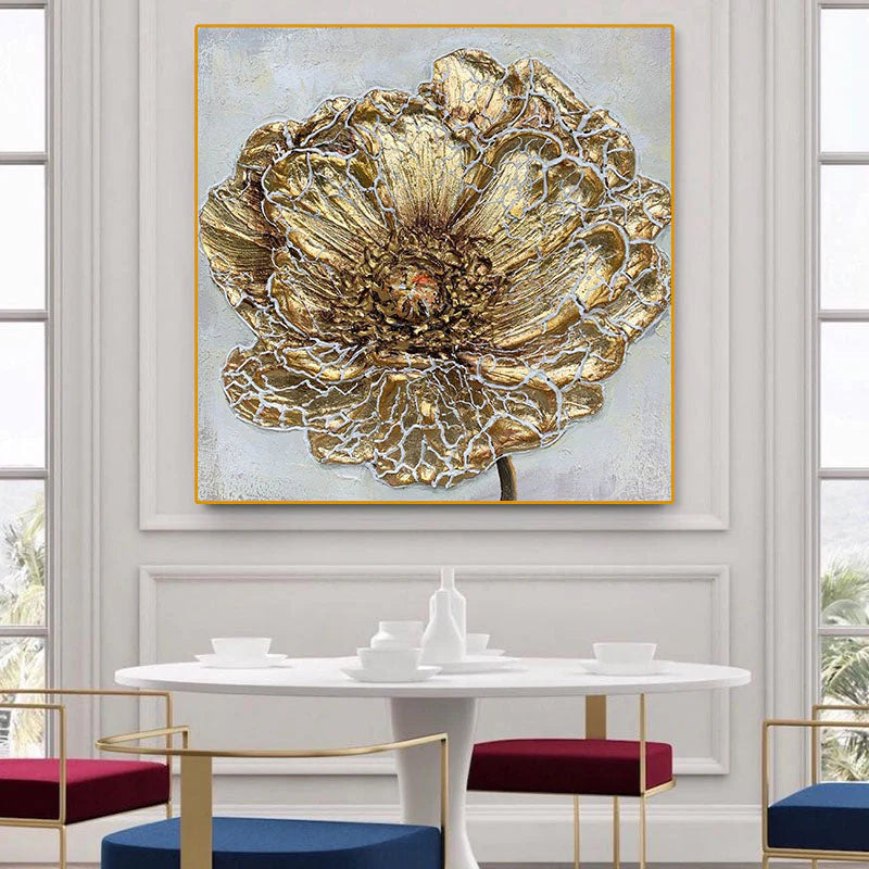 Texture Golden Flower Painting TA#053