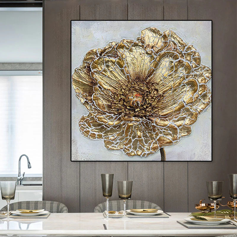 Texture Golden Flower Painting TA#053