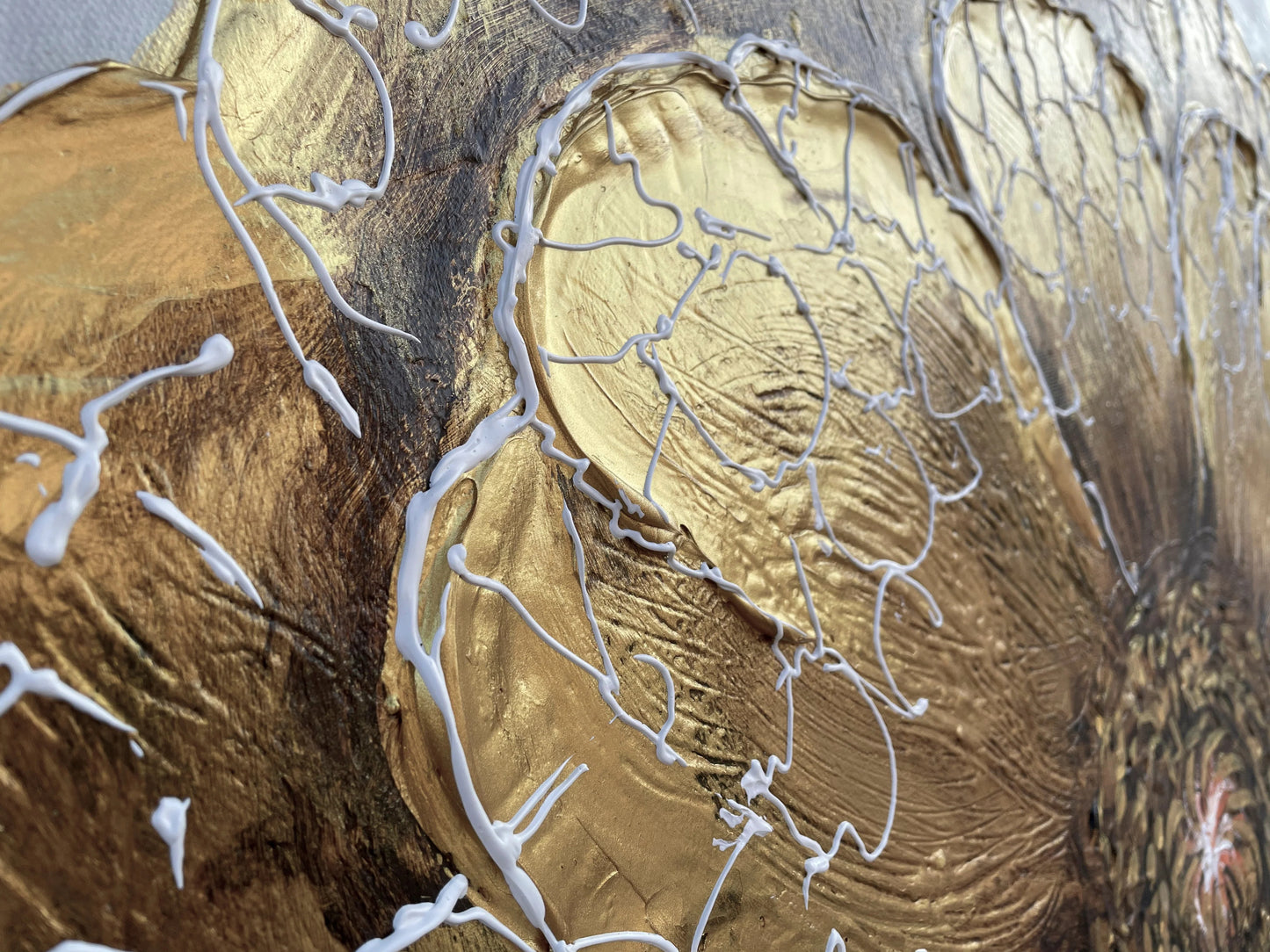 Texture Golden Flower Painting TA#053
