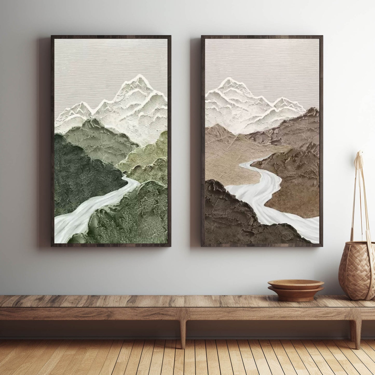 Wabi-Sabi Painting Mountain TA#012