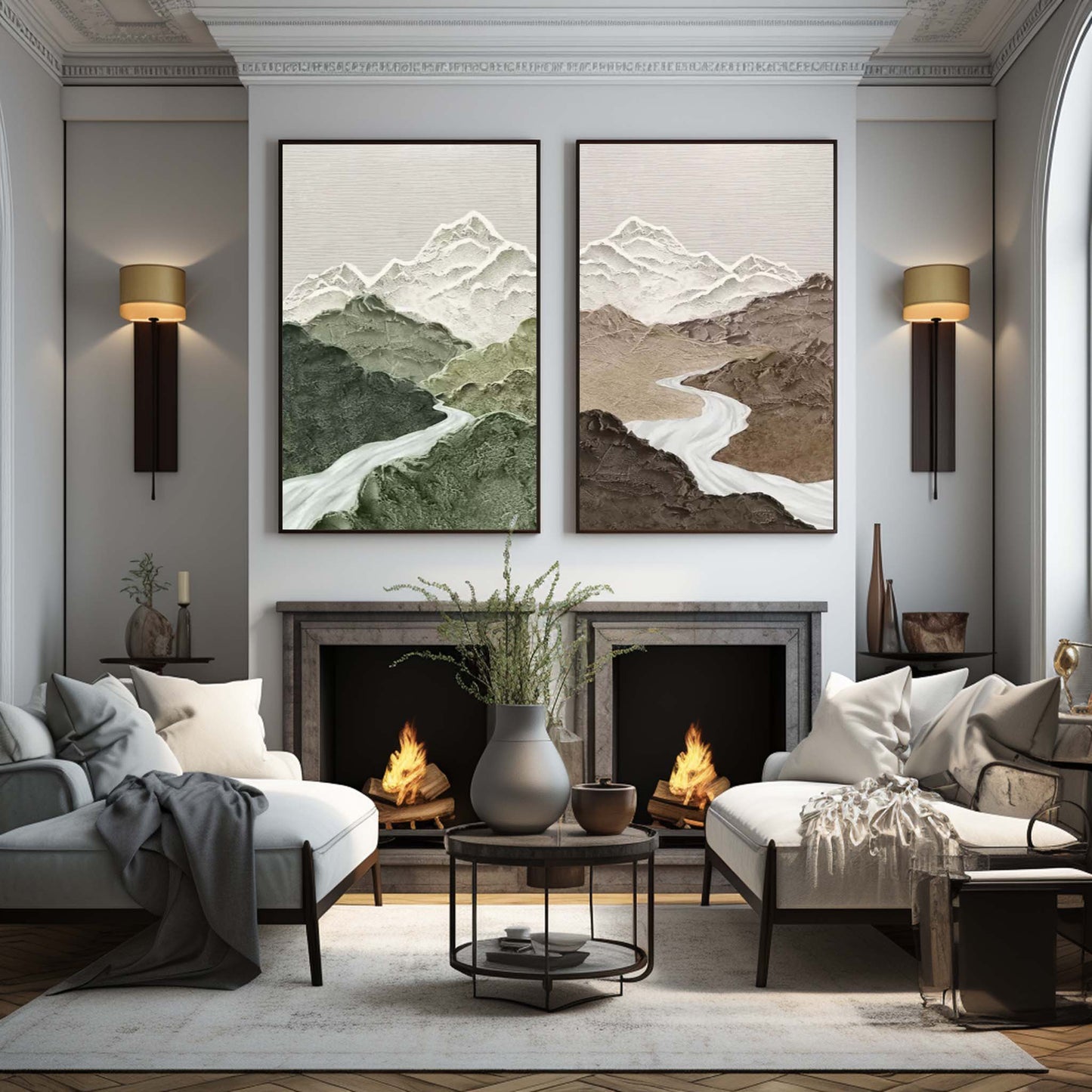 Wabi-Sabi Painting Mountain TA#012