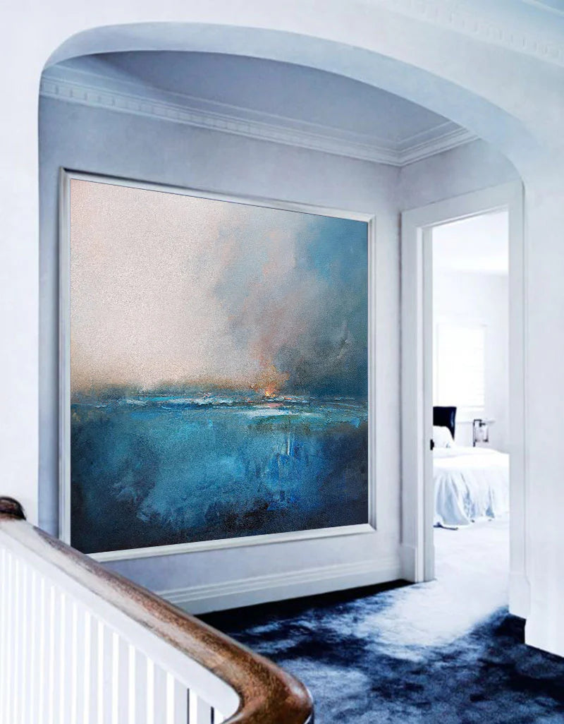 Minimalist Blue Ocean Painting CM#126