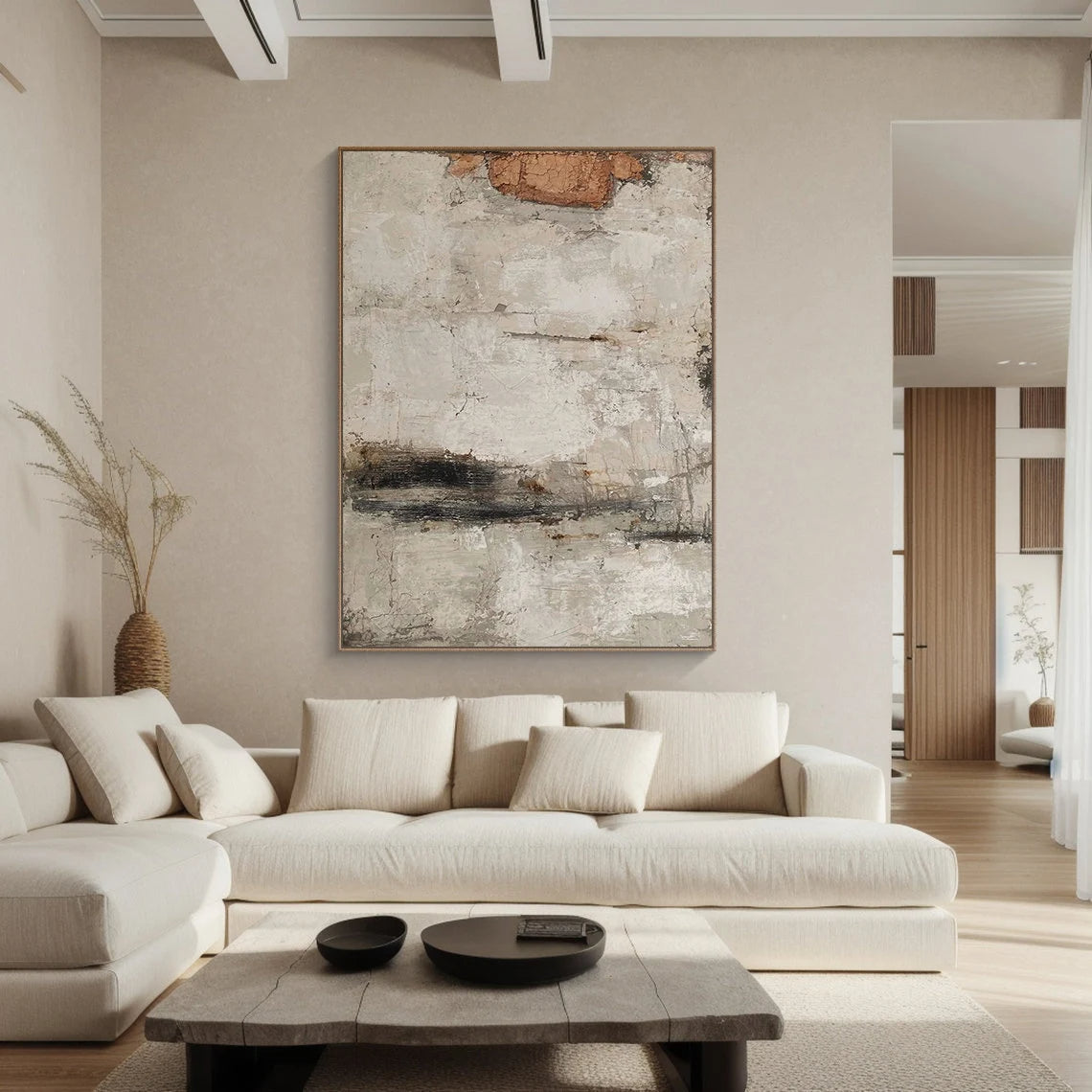 Minimalist Neutral Toned Painting CM#118
