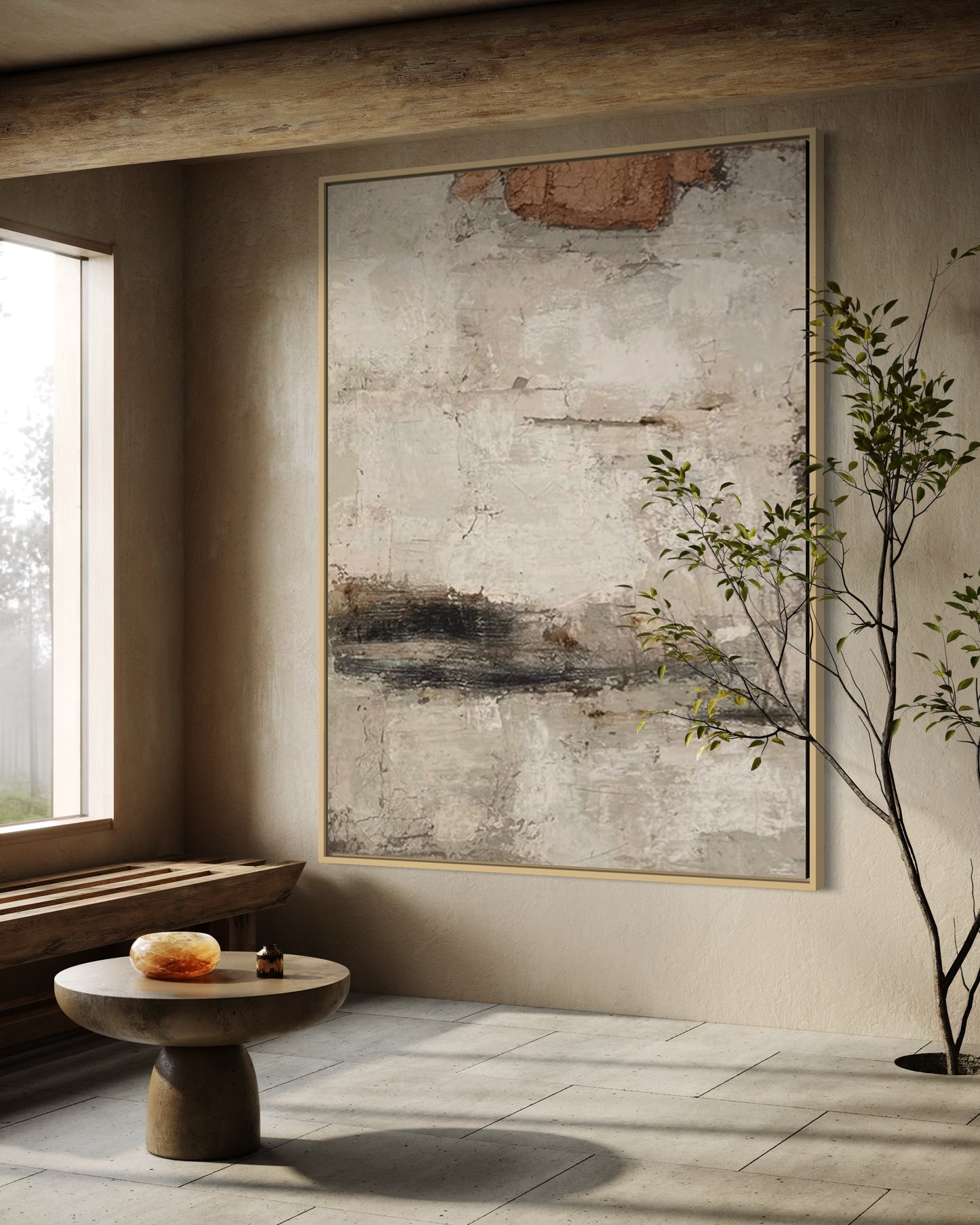 Minimalist Neutral Toned Painting CM#118