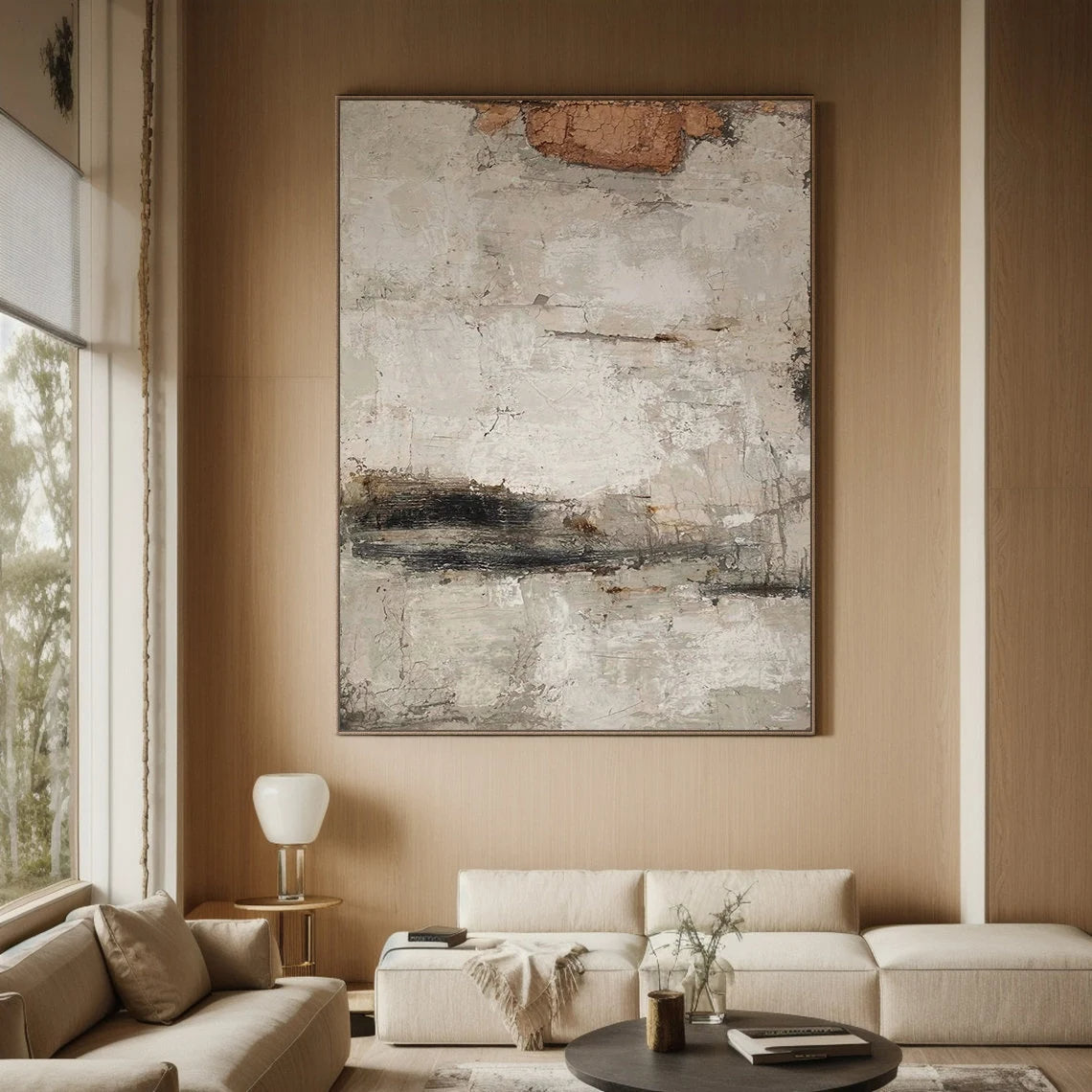 Minimalist Neutral Toned Painting CM#118
