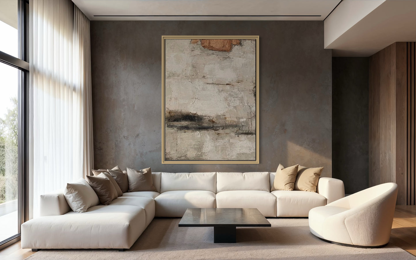 Minimalist Neutral Toned Painting CM#118