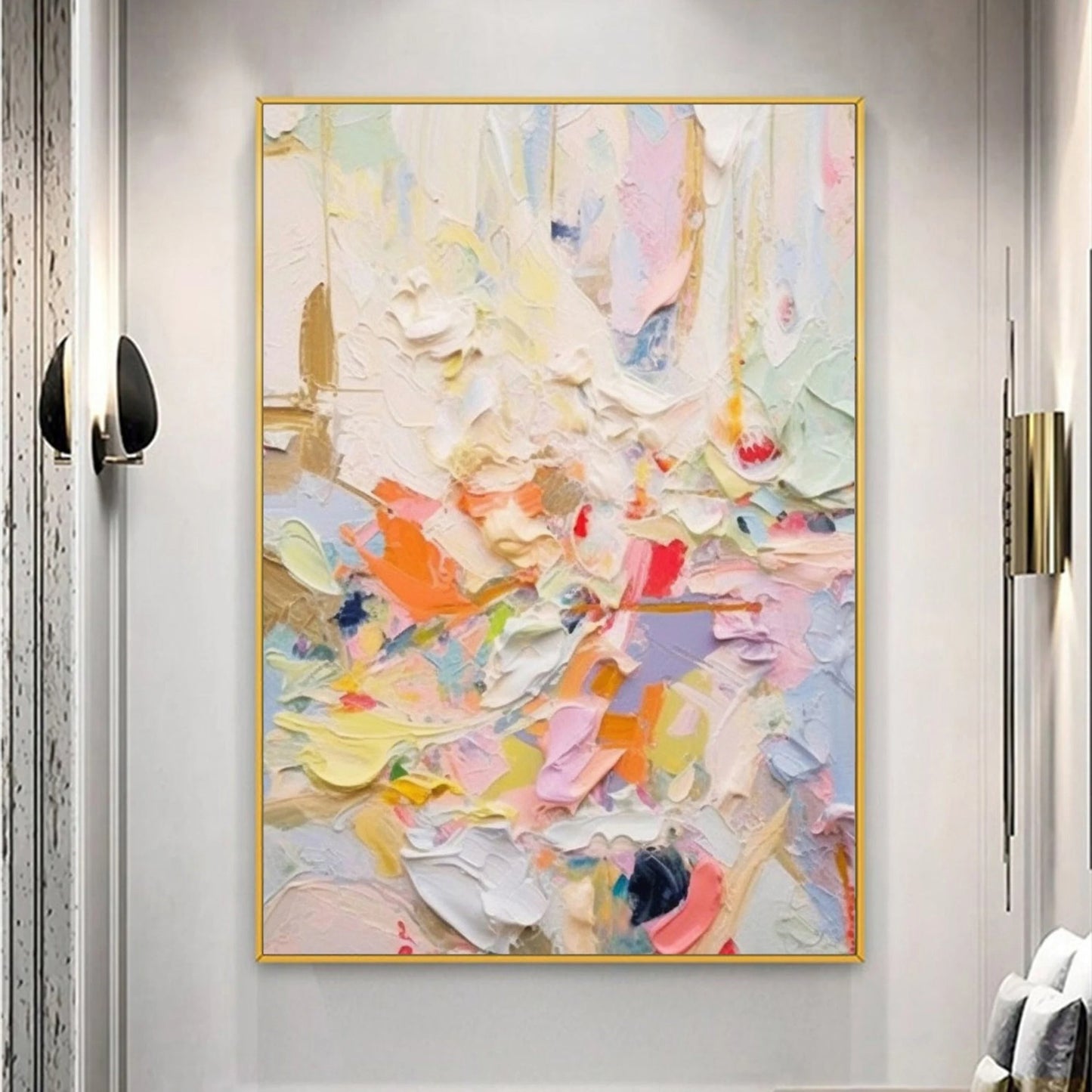 Texture White Abstract Painting TA#154