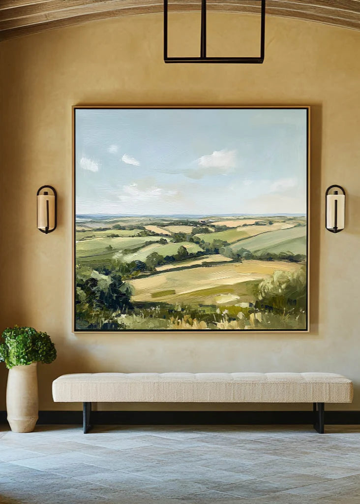 Minimalist Spring Landscape Painting CM#148