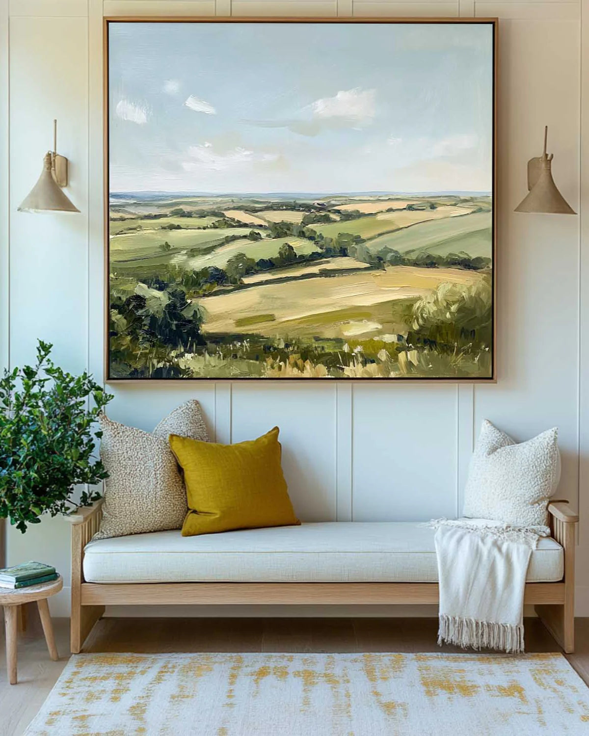 Minimalist Spring Landscape Painting CM#148