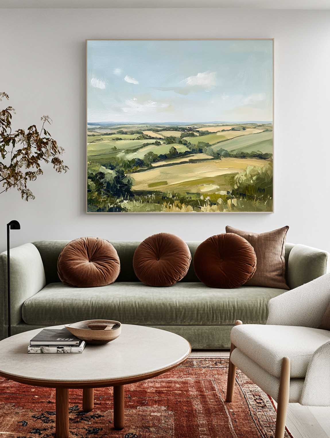 Minimalist Spring Landscape Painting CM#148