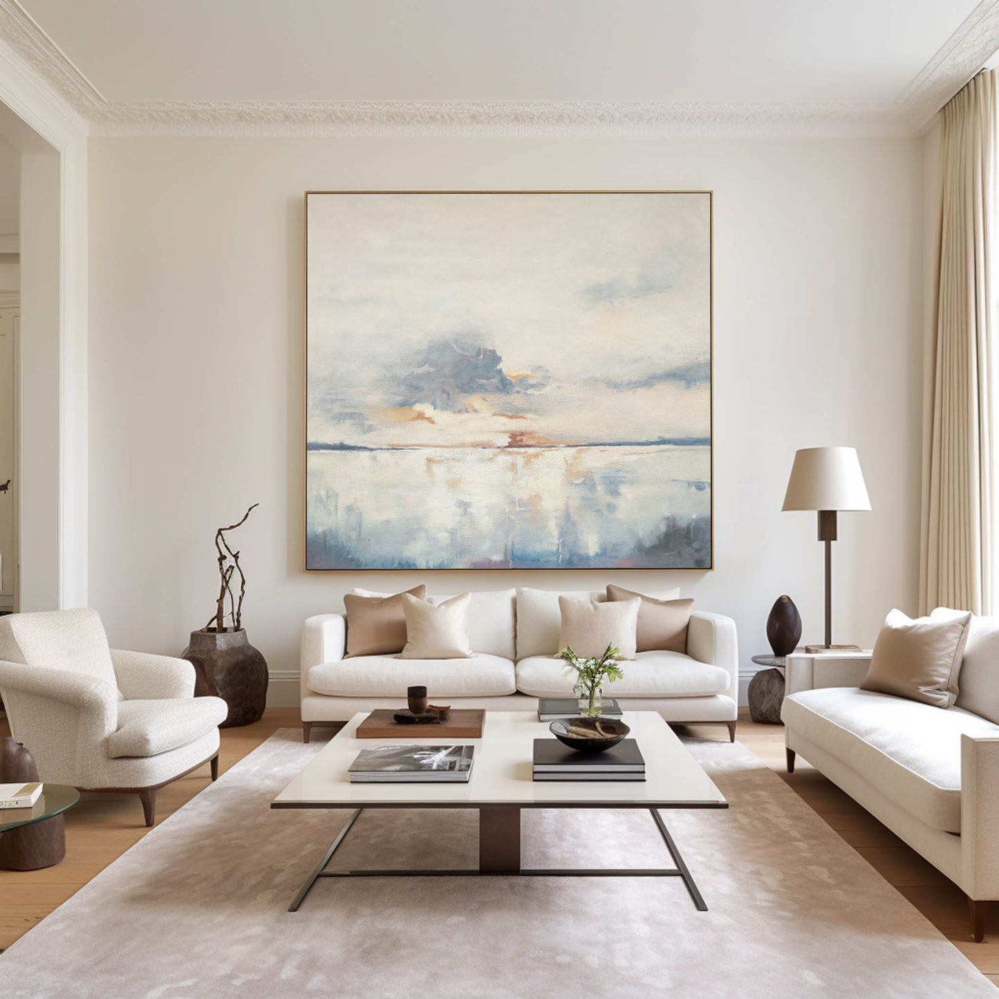 Minimalist Blue Ocean Painting CM#130