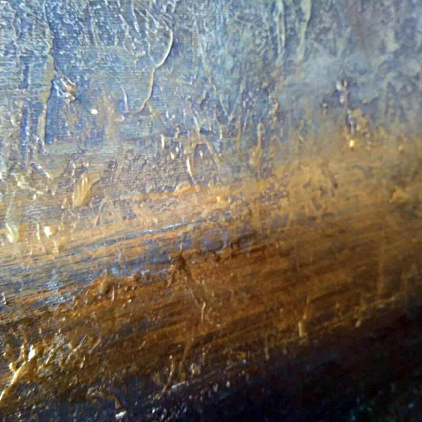Wabi-Sabi Blue Painting WS#048