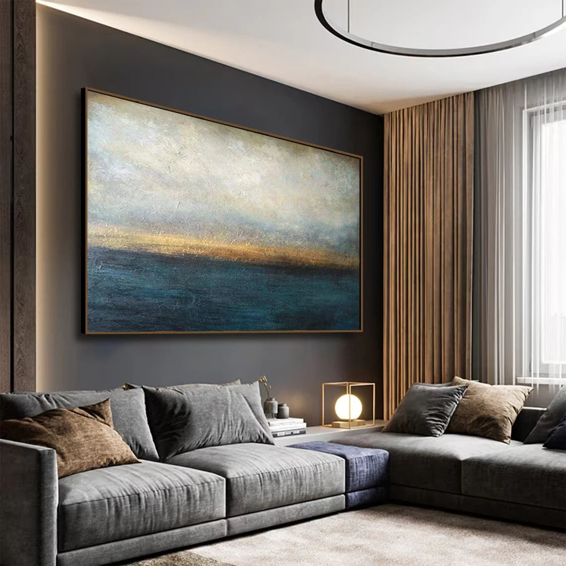 Wabi-Sabi Blue Painting WS#048
