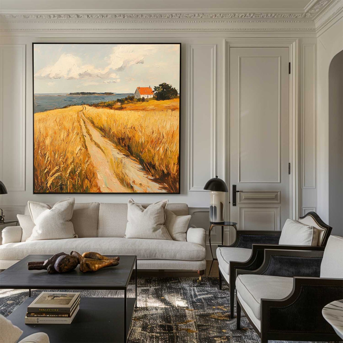 Minimalist Autumn Landscape Painting CM#145