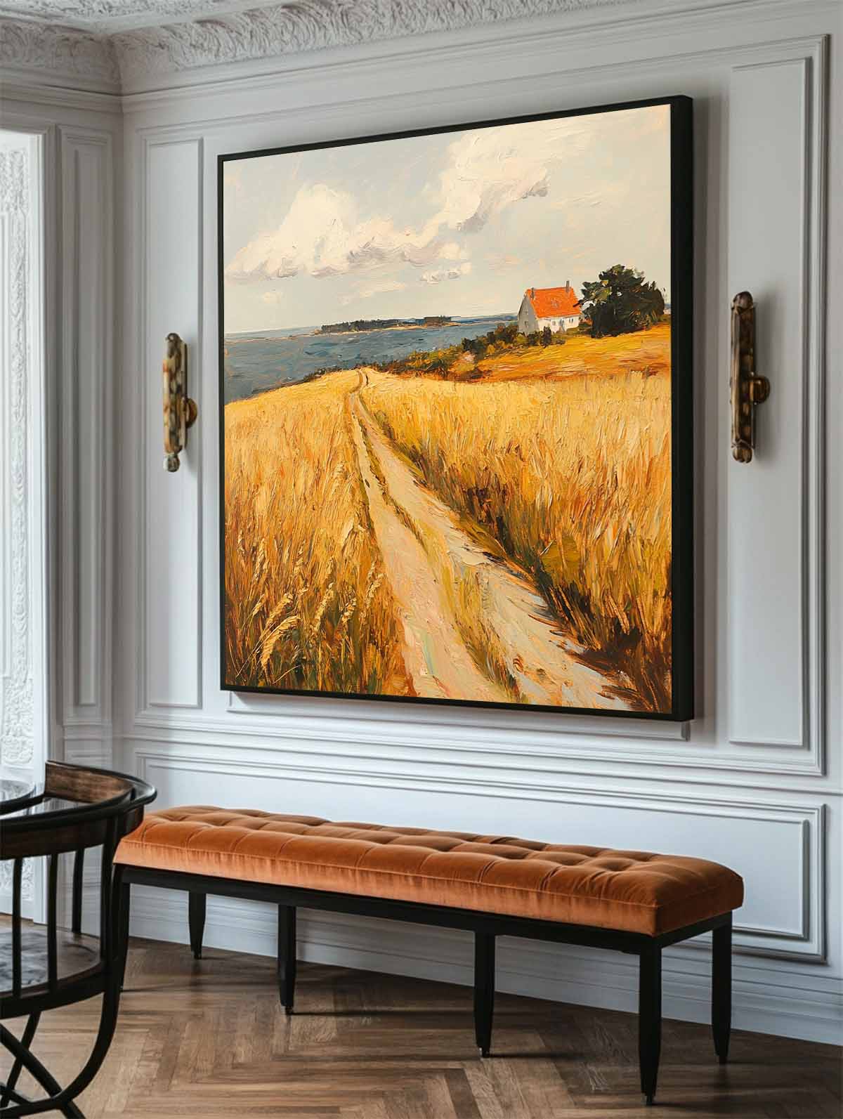 Minimalist Autumn Landscape Painting CM#145