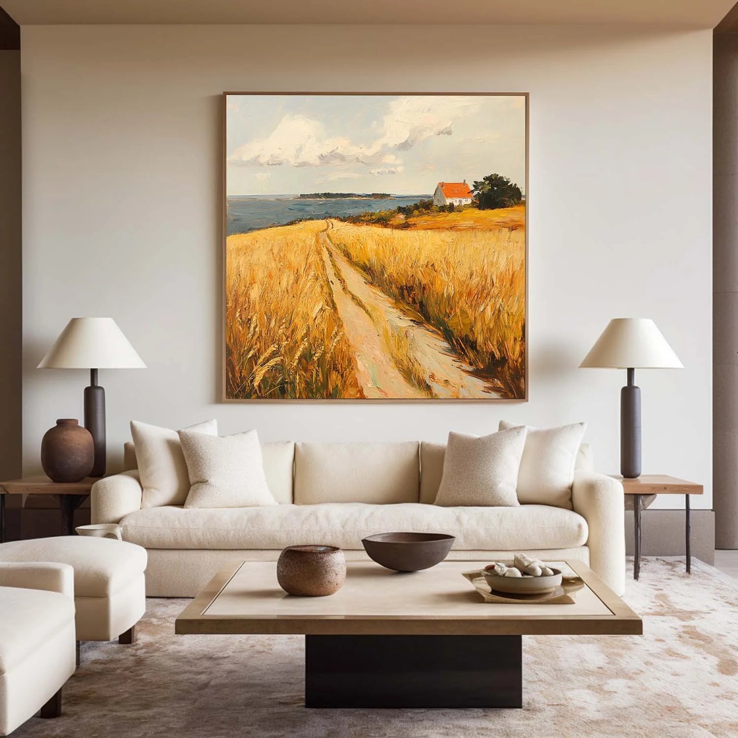 Minimalist Autumn Landscape Painting CM#145