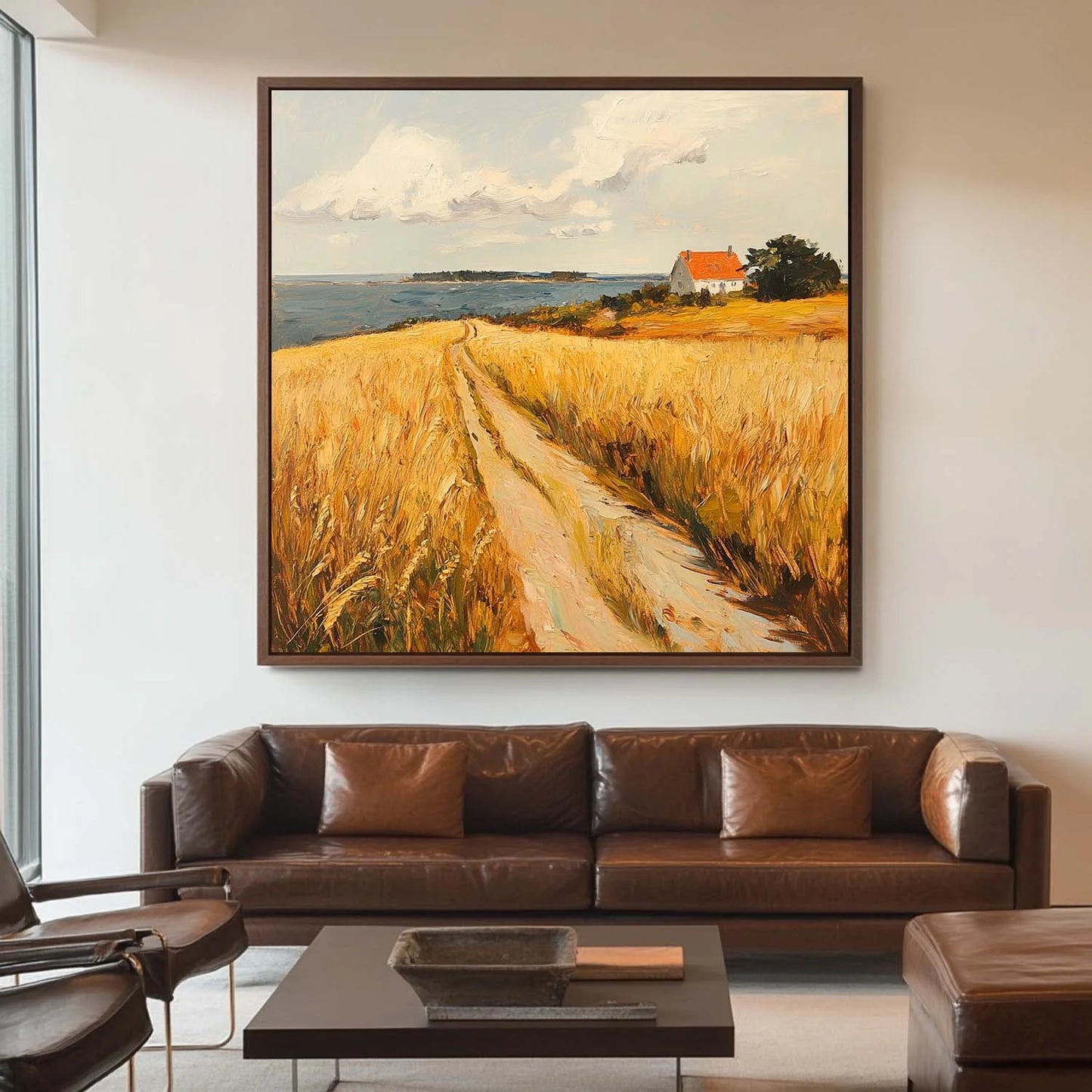 Minimalist Autumn Landscape Painting CM#145