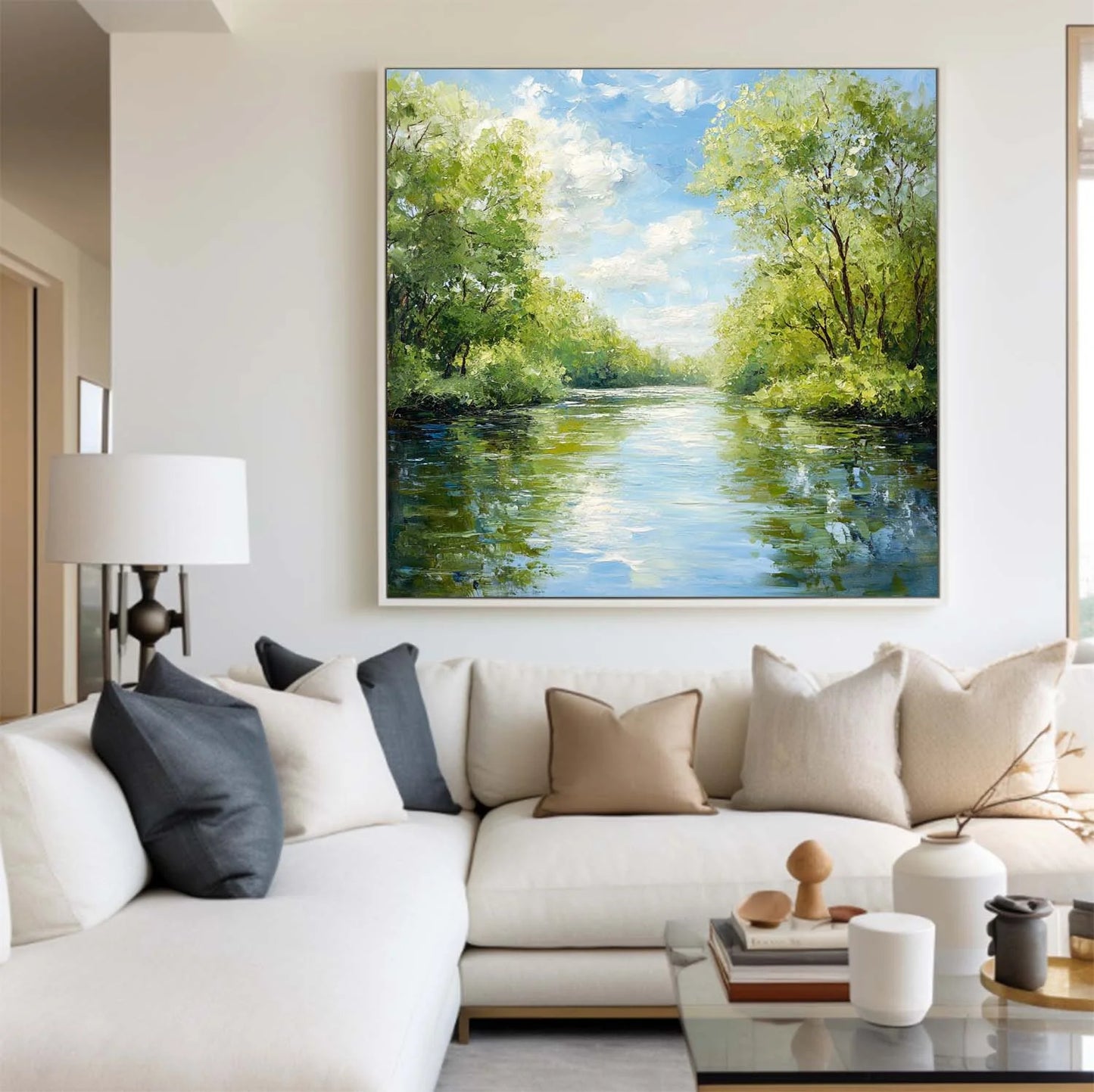 Minimalist Spring Landscape Painting CM#151