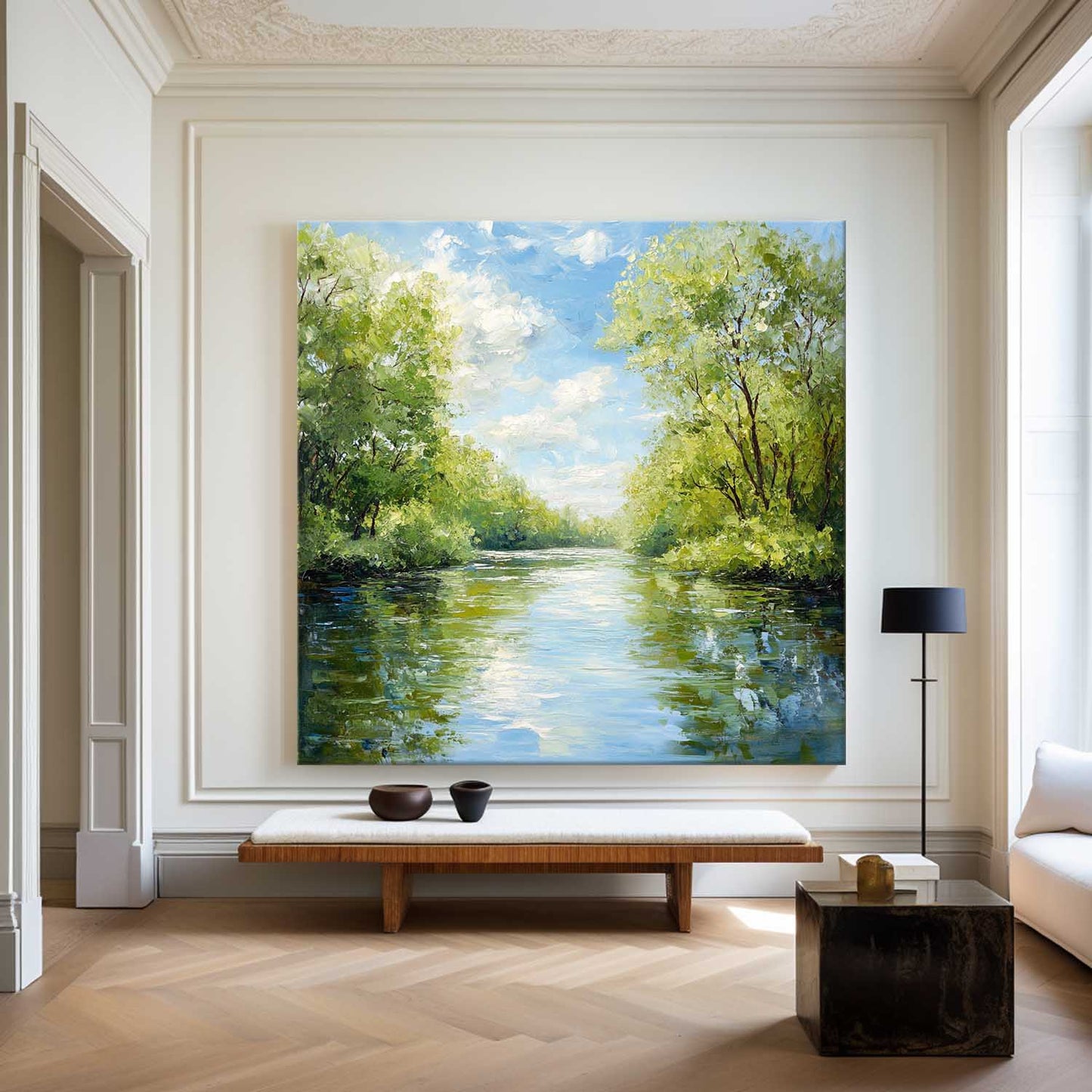 Minimalist Spring Landscape Painting CM#151