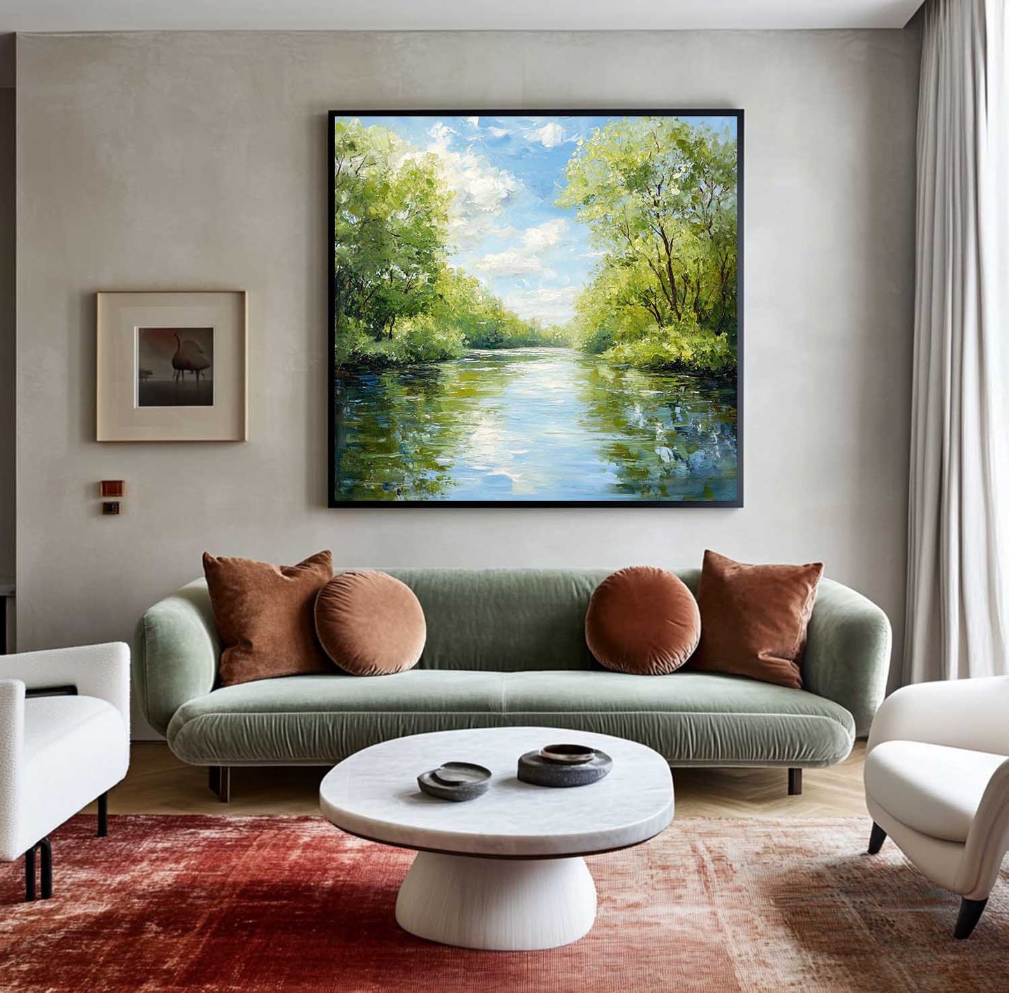 Minimalist Spring Landscape Painting CM#151