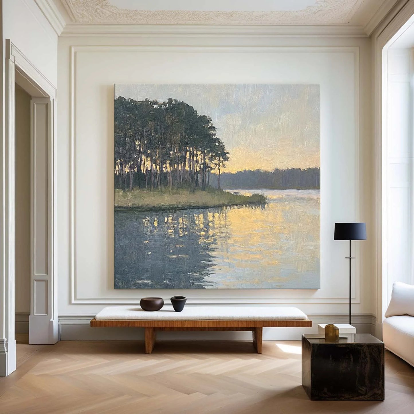 Minimalist Forest Landscape Painting CM#143