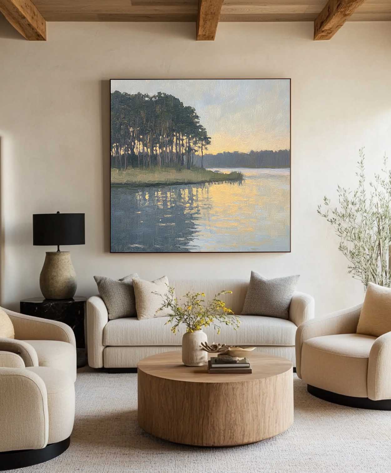 Minimalist Forest Landscape Painting CM#143