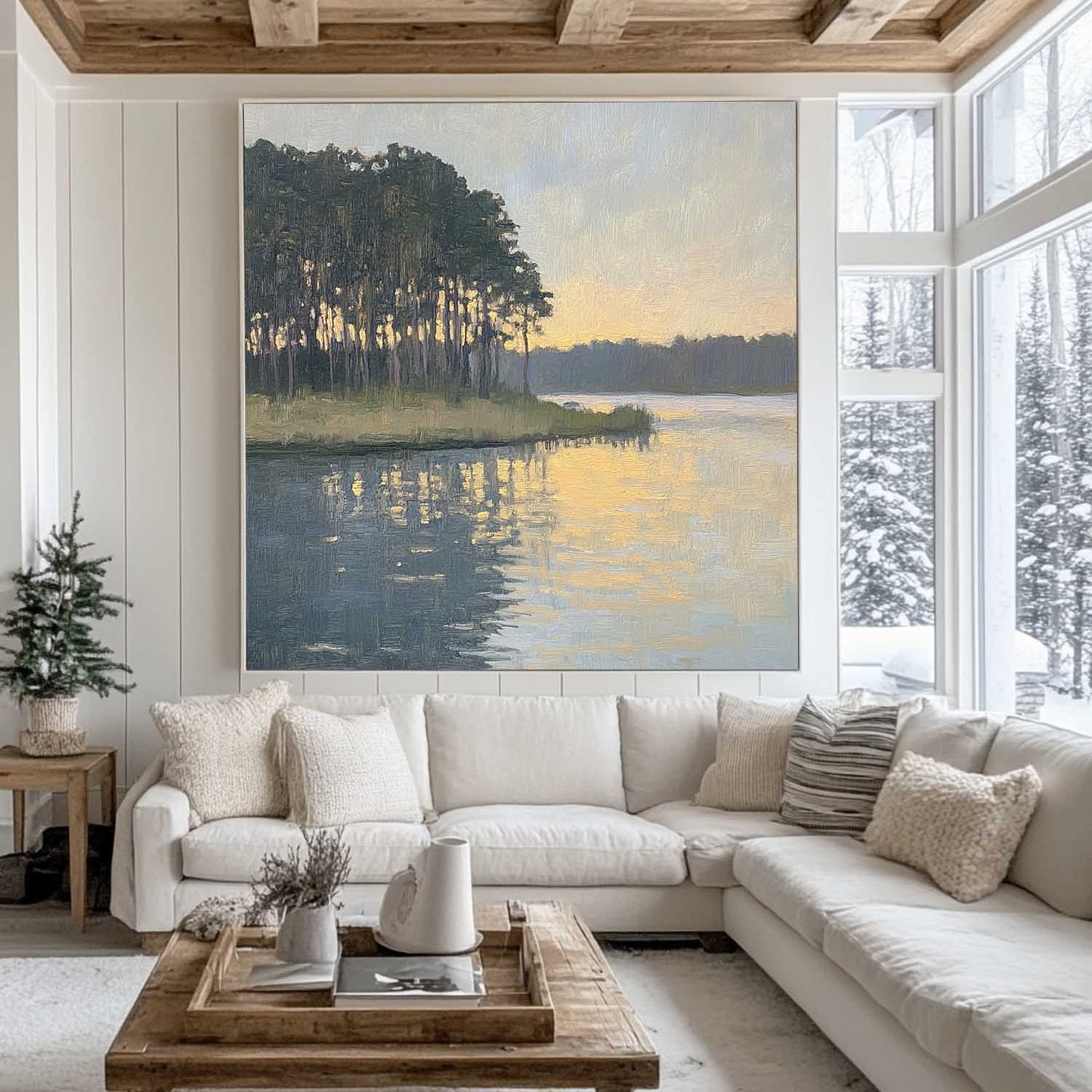 Minimalist Forest Landscape Painting CM#143